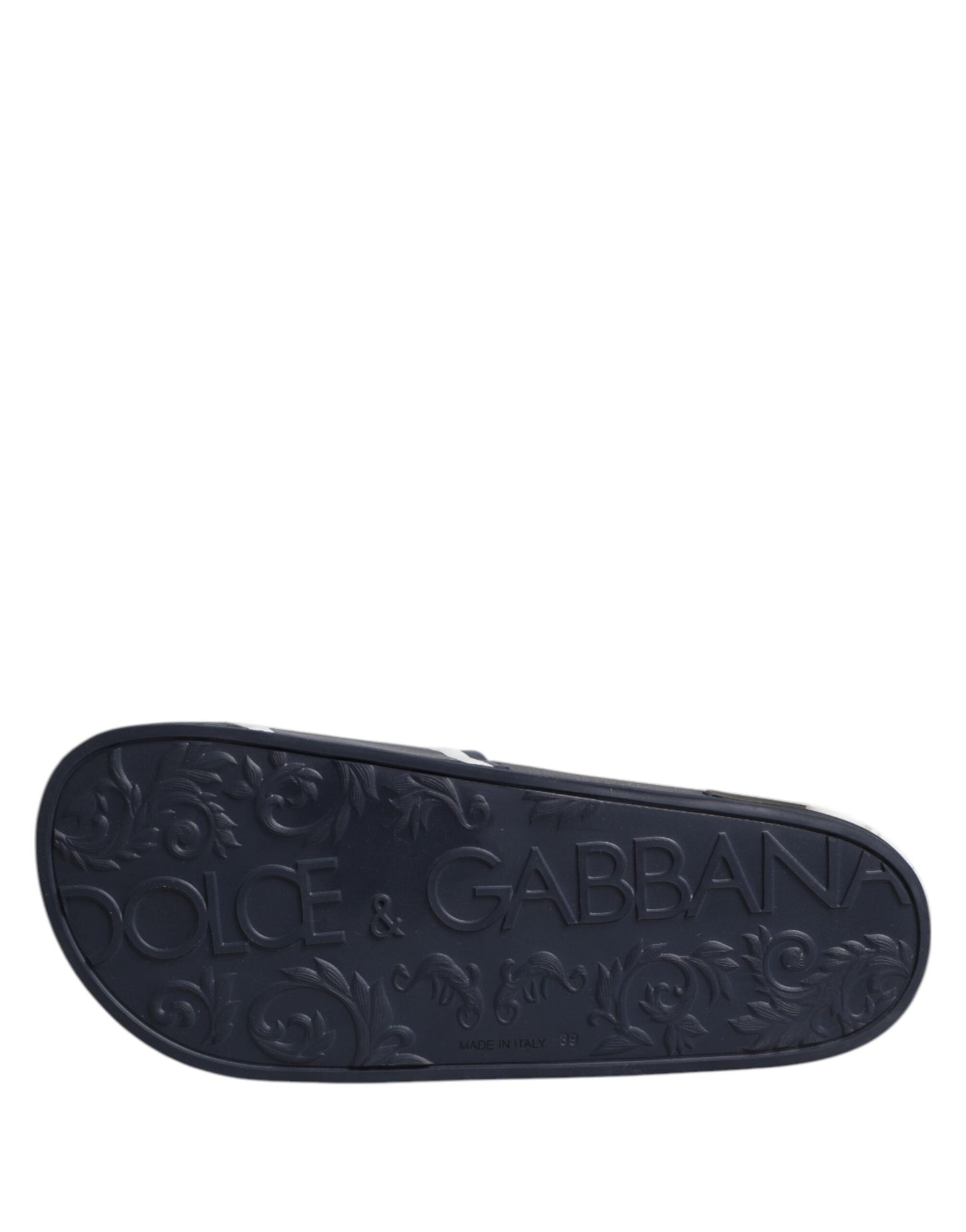 Dolce & Gabbana Blaue DG Logo Pantoletten Sandalen Beachwear Schuhe
