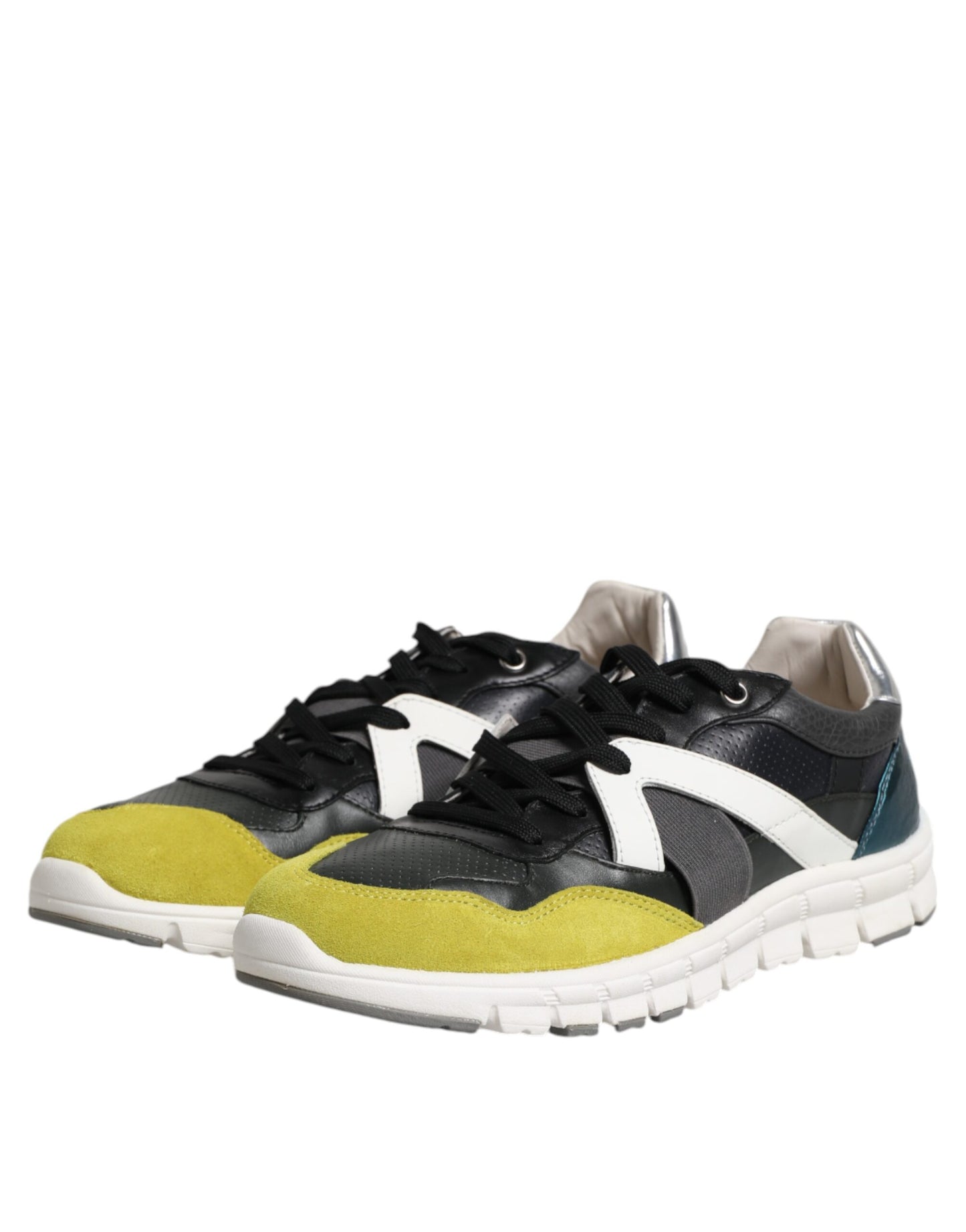 Dolce & Gabbana Multicolor Lace Up Low Top Männer Turnschuhe Schuhe
