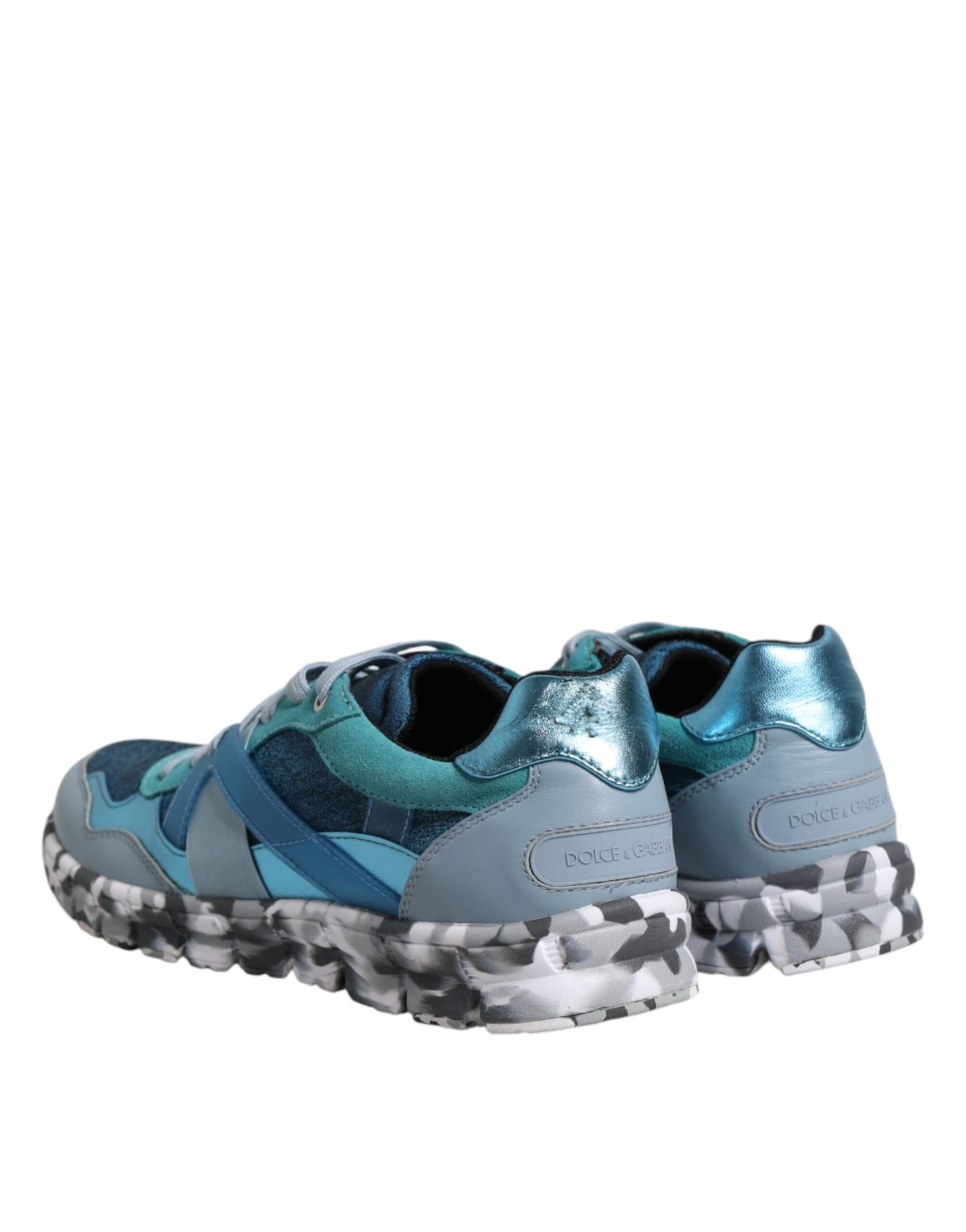 Dolce & Gabbana Multicolor Lace Up Low Top Männer Turnschuhe Schuhe