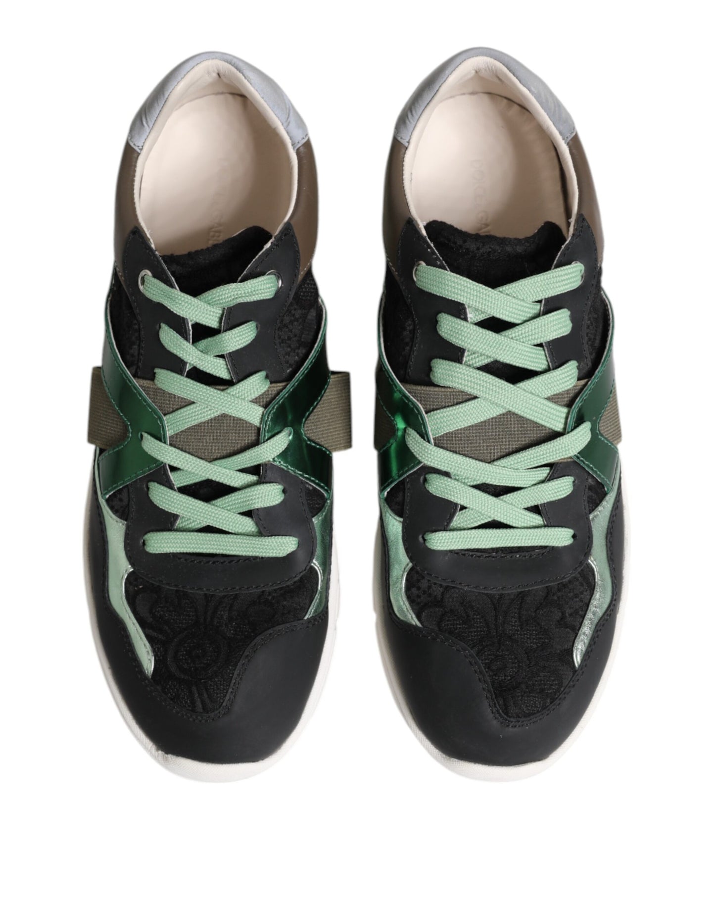 Dolce & Gabbana Multicolor Lace Up Low Top Turnschuhe Schuhe
