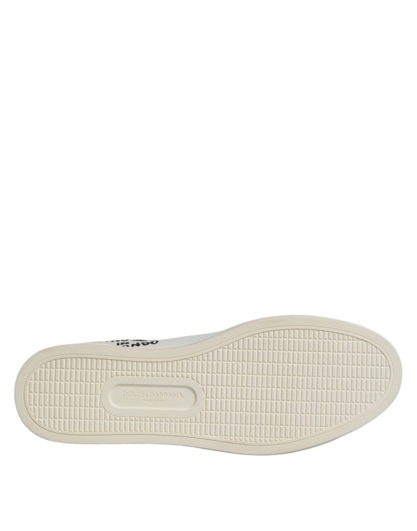 Dolce & Gabbana Weiß London Kalbsleder Männer Turnschuhe Schuhe