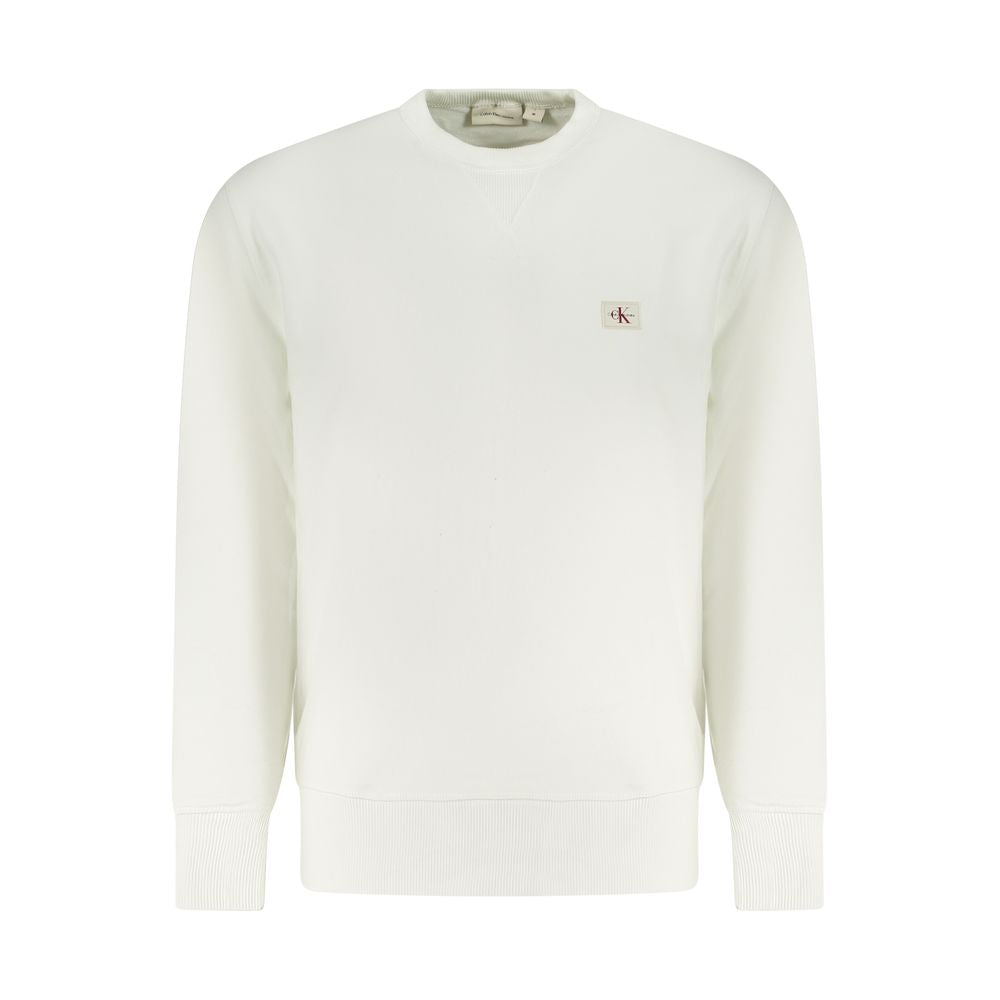 Calvin Klein Weißer Baumwollpullover für Männer