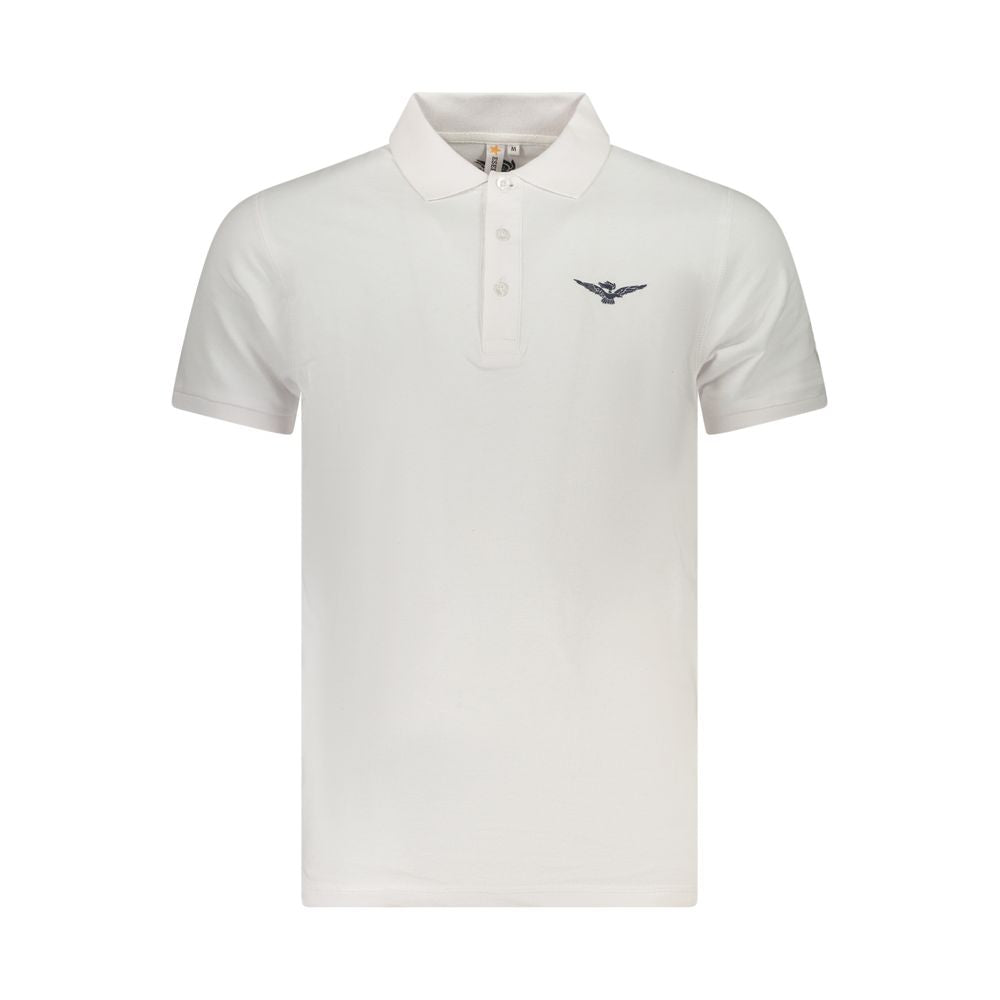 Accademia Militare Weißes Baumwoll-Poloshirt