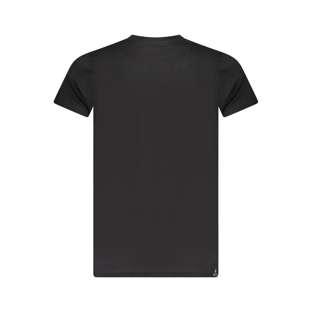 Accademia Militare Schwarzes T-Shirt aus Baumwolle