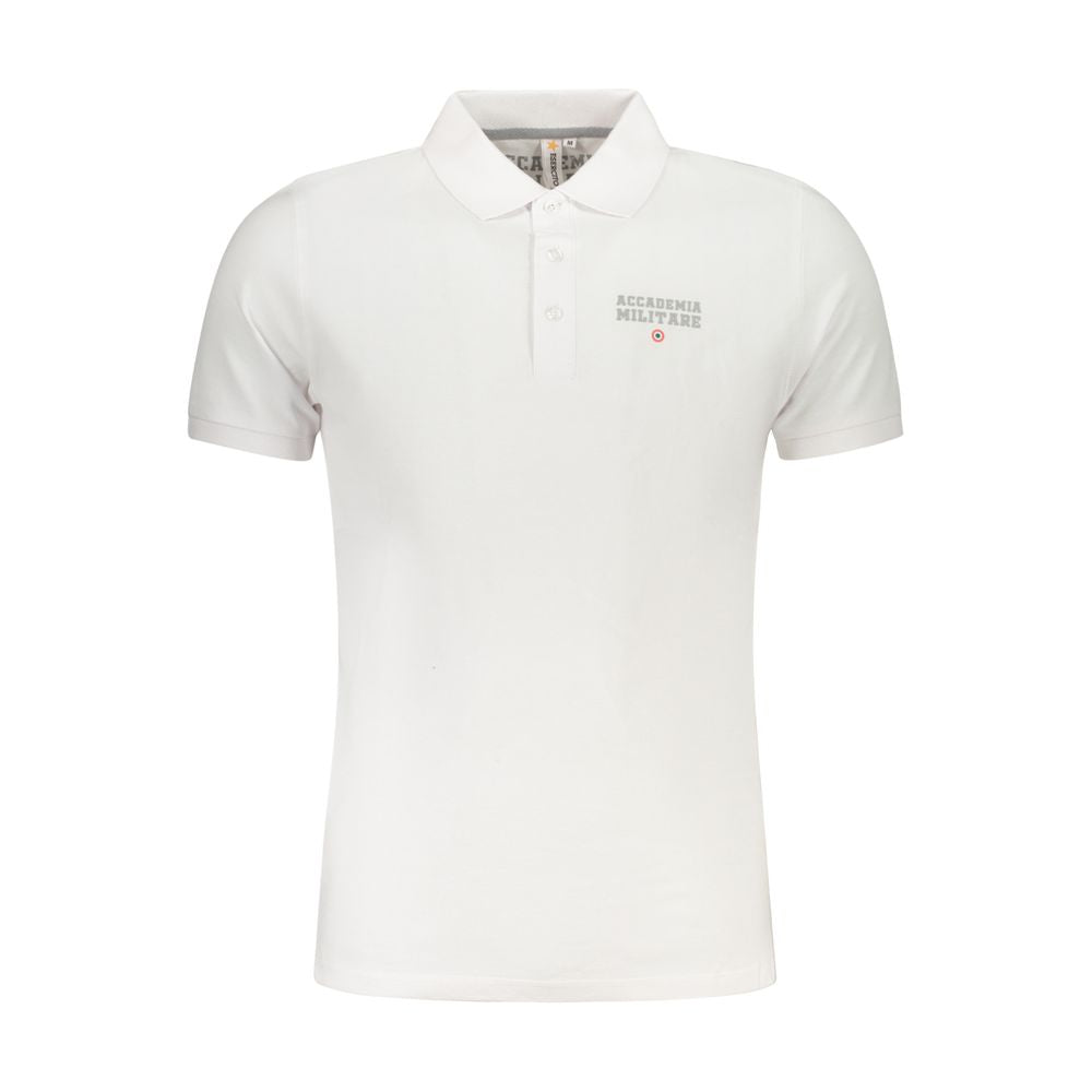 Accademia Militare Weißes Baumwoll-Poloshirt