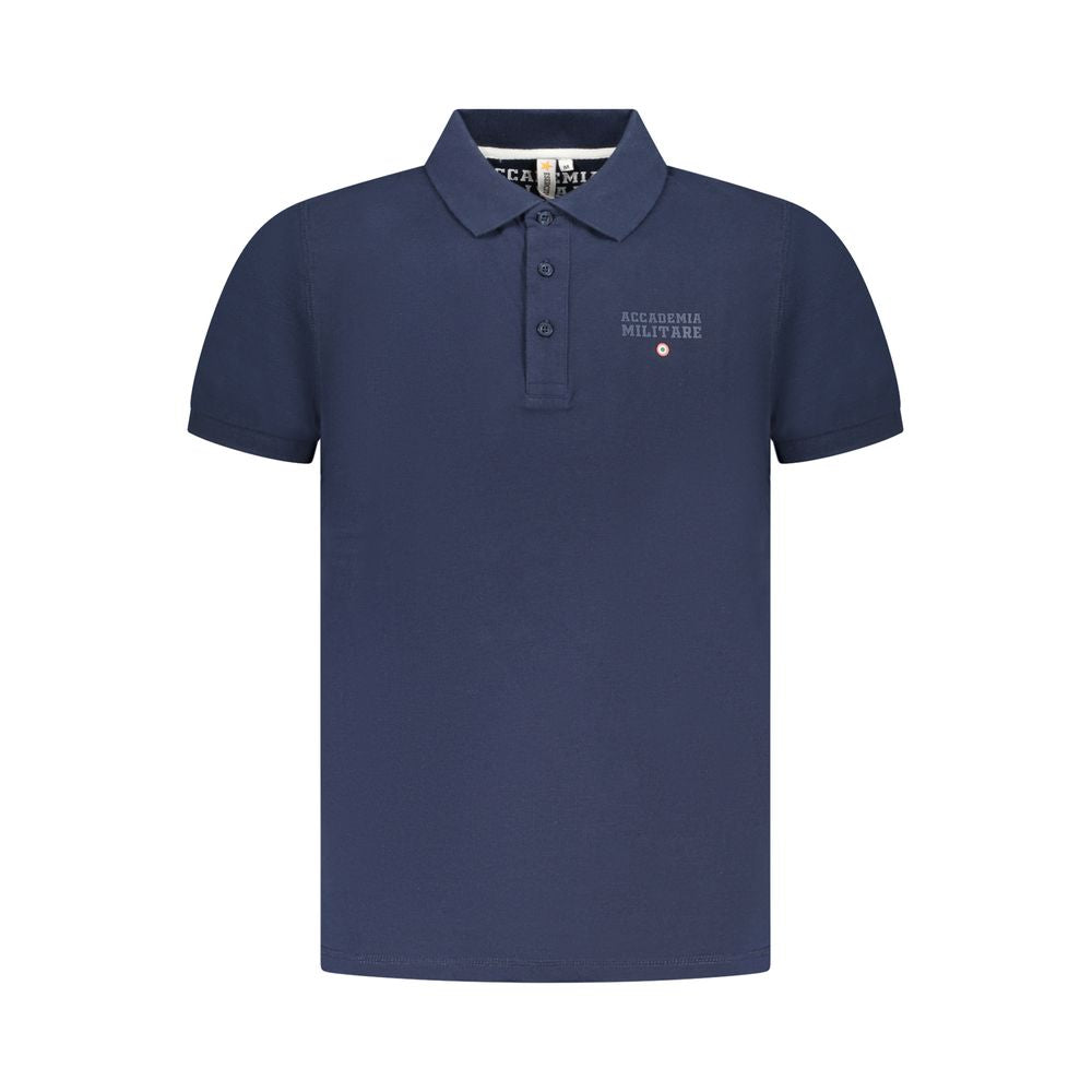 Accademia Militare Blaues Baumwoll-Poloshirt