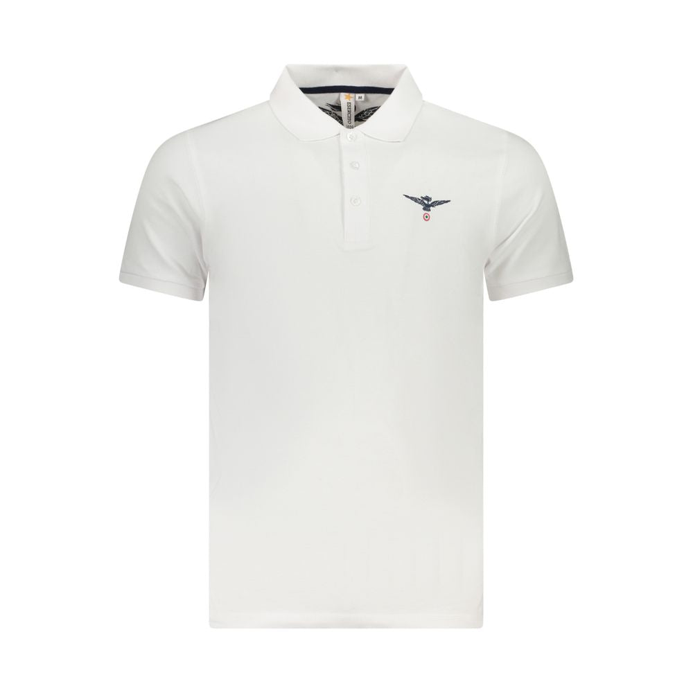 Accademia Militare Weißes Baumwoll-Poloshirt