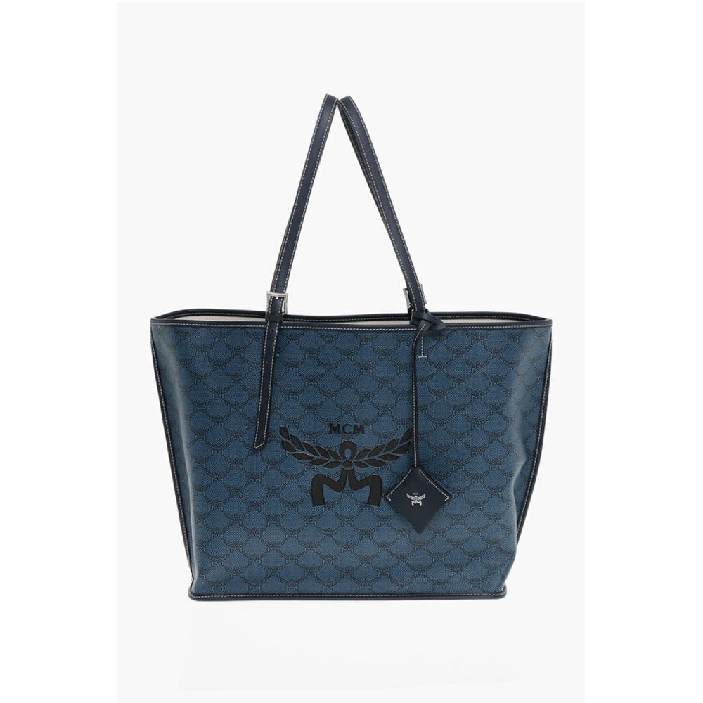 MCM Monogramm Öko-Leder HIMMEL Tragetasche