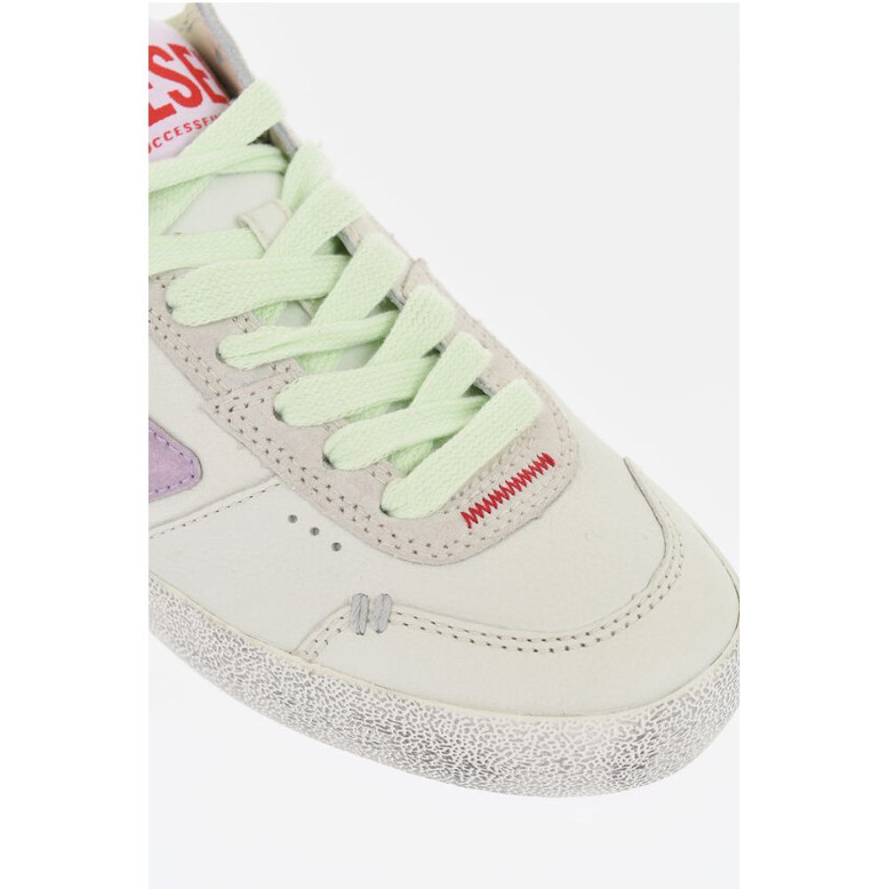 Diesel S-LEROJI Low Top Sneakers aus Leder mit kontrastierenden Details
