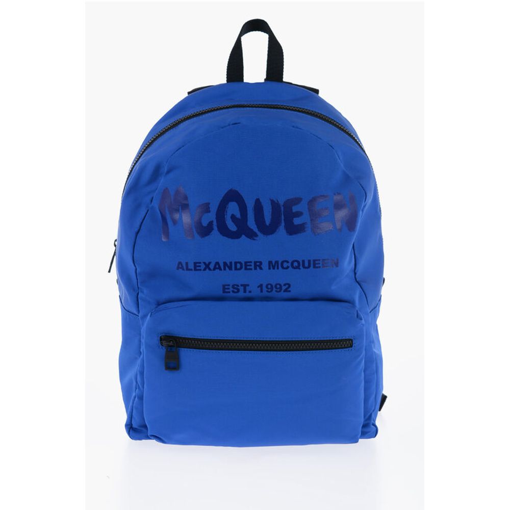 Alexander McQueen METROPOLITAN-Rucksack mit gedrucktem Ton-Sur-Ton-Logo