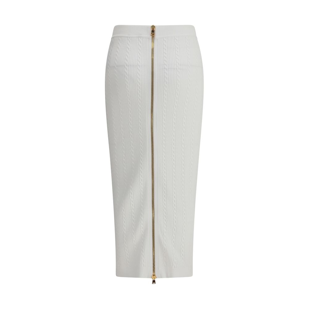 Balmain Midirock aus Strick