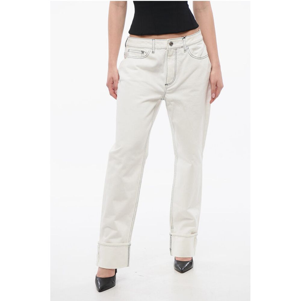 Burberry Gerade geschnittene Jeans mit kontrastierenden Nähten 20cm