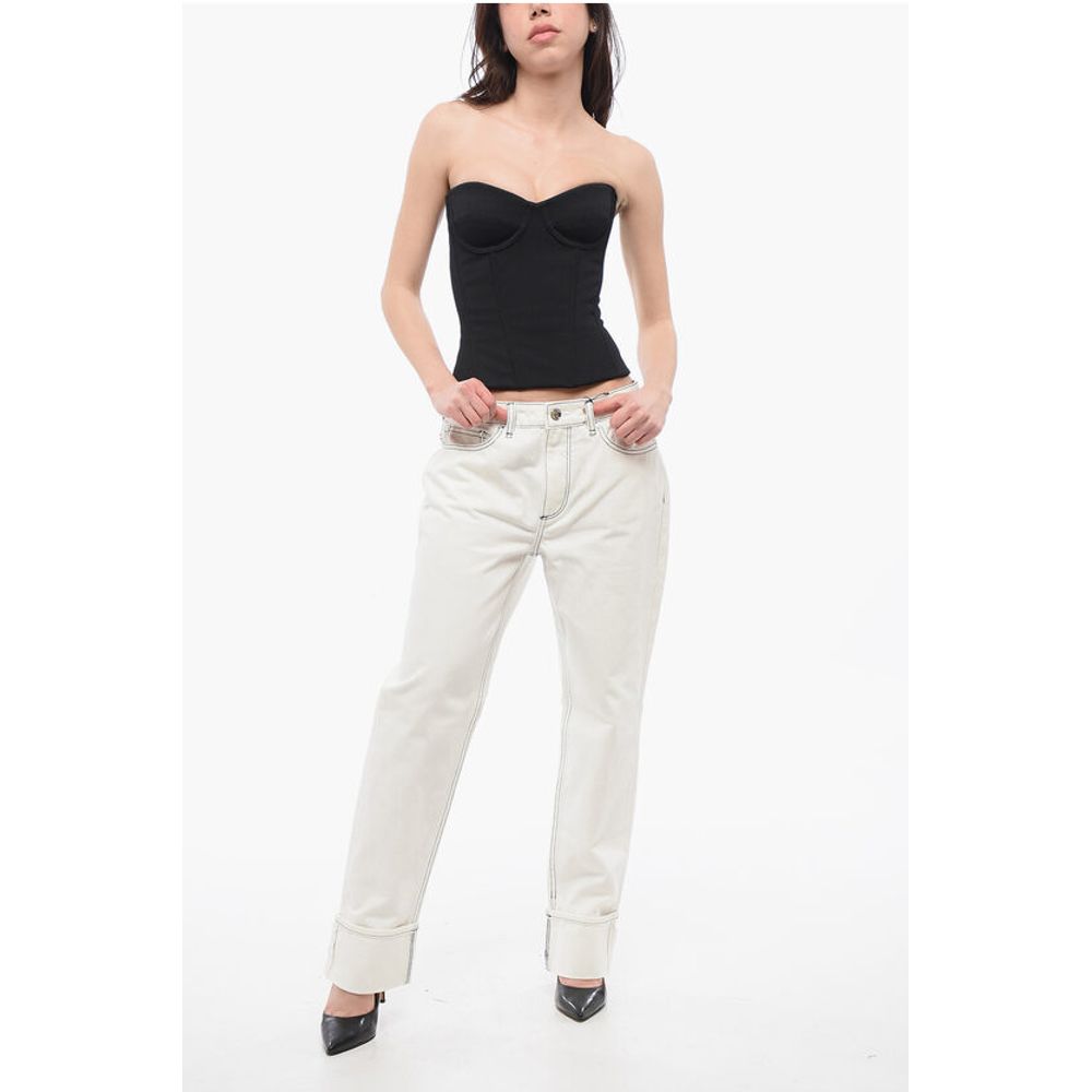 Burberry Gerade geschnittene Jeans mit kontrastierenden Nähten 20cm