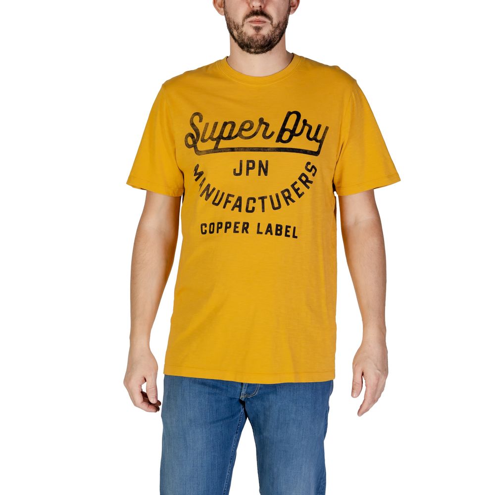 Superdry Orangefarbenes T-Shirt aus Baumwolle