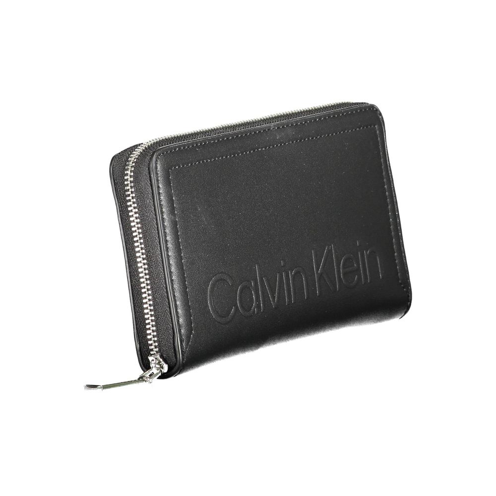 Calvin Klein Schwarzes Portemonnaie aus Polyethylen