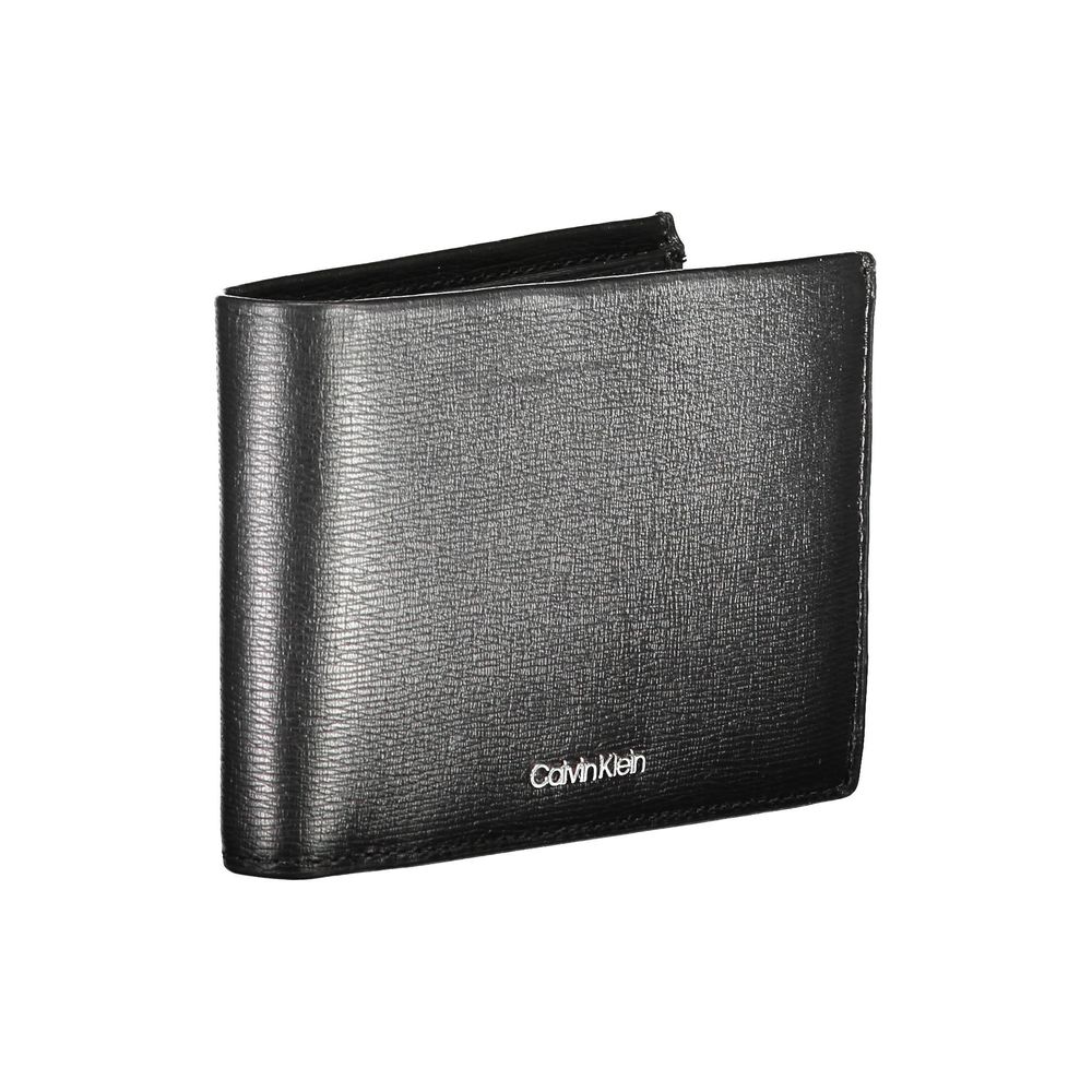 Calvin Klein Schwarzes Leder Portemonnaie