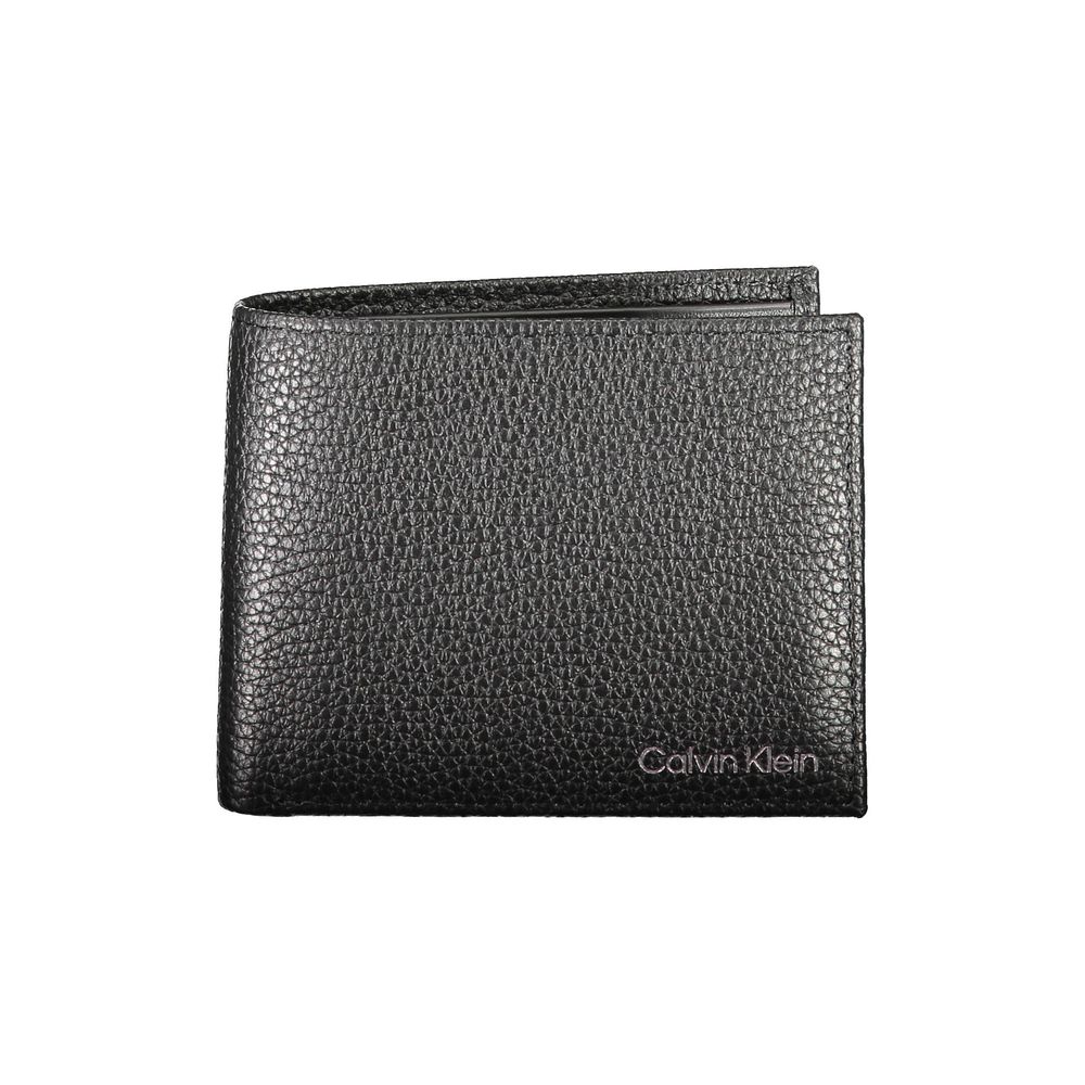Calvin Klein Schwarzes Leder Portemonnaie