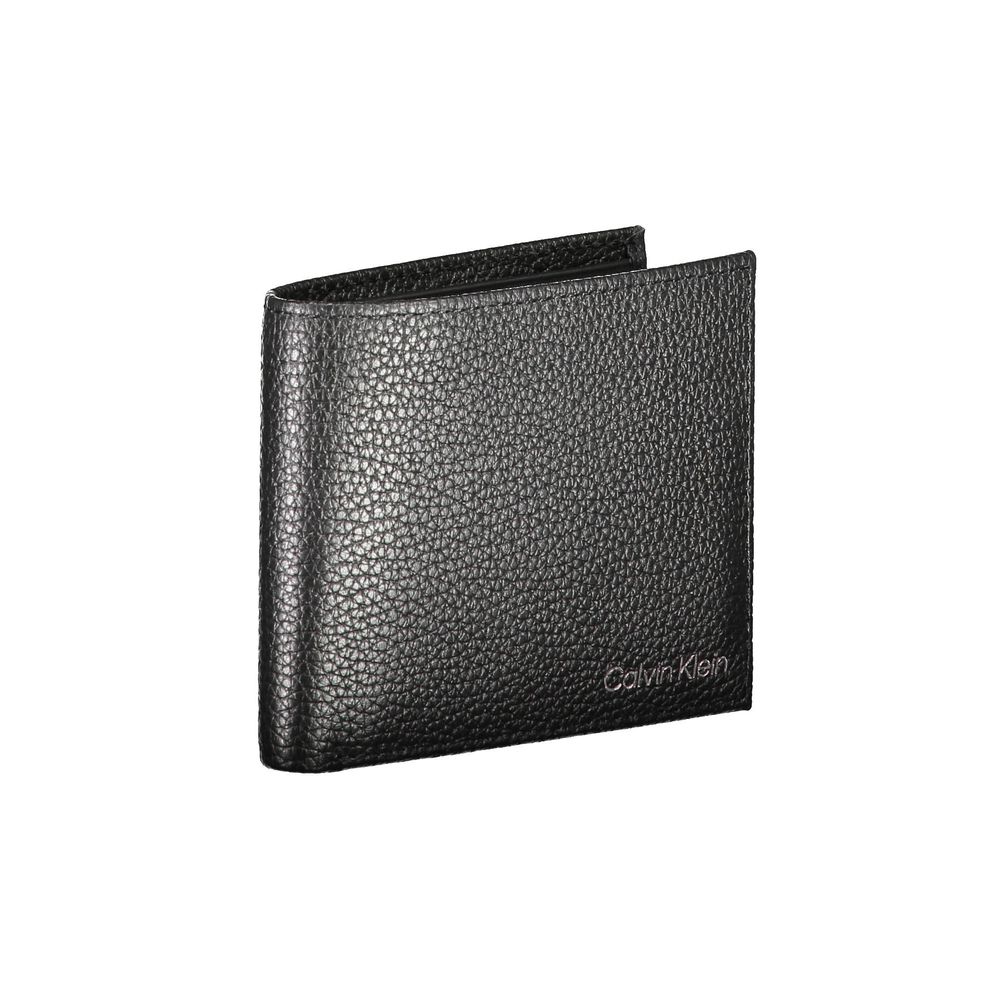 Calvin Klein Schwarzes Leder Portemonnaie