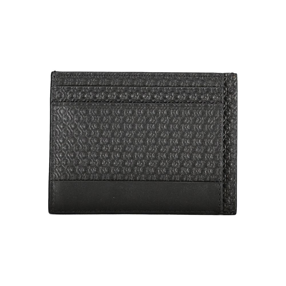 Calvin Klein Schwarzes Leder Portemonnaie