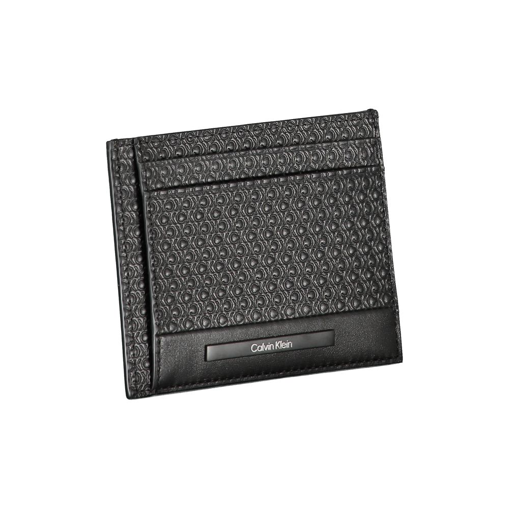Calvin Klein Schwarzes Leder Portemonnaie