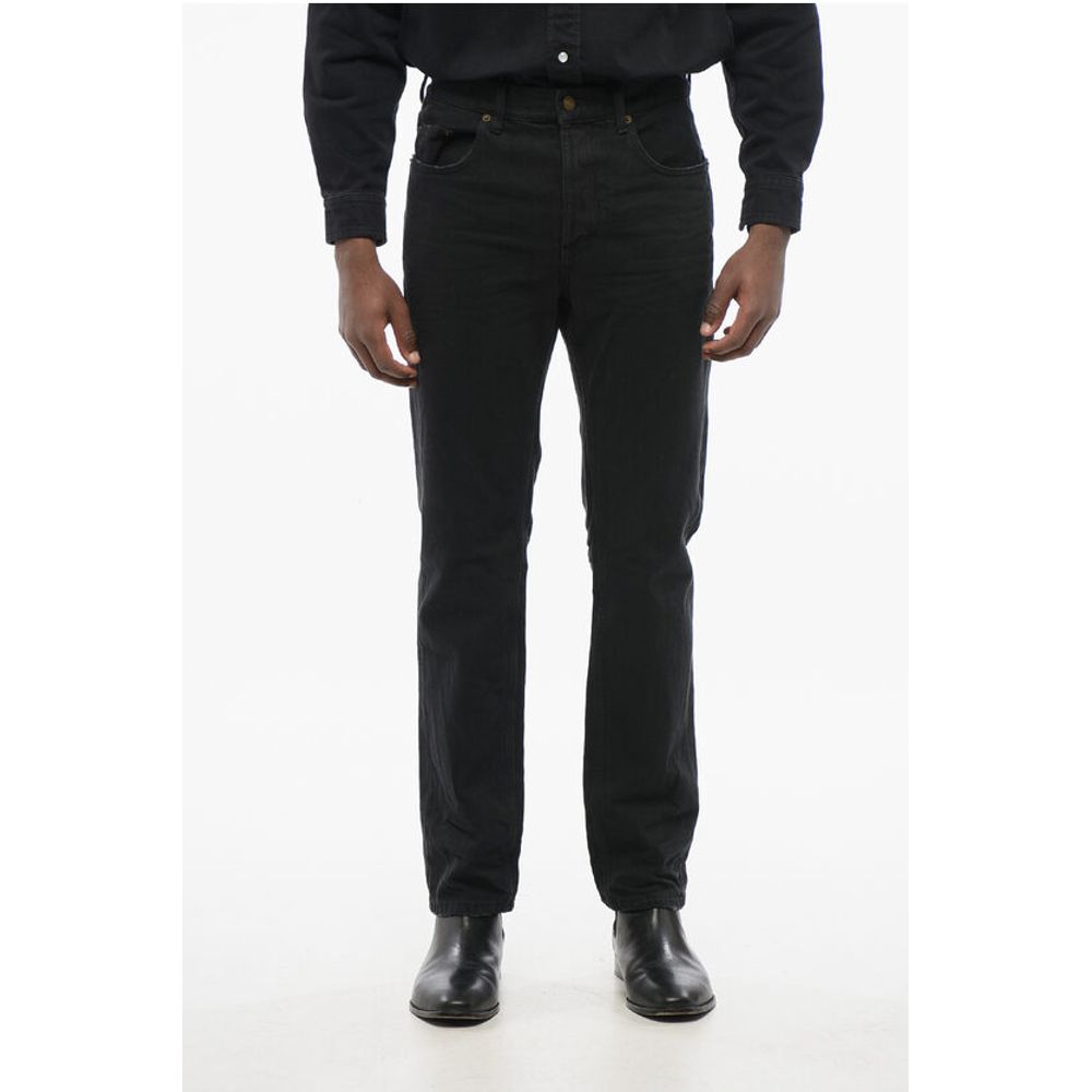 Saint Laurent 5-Pocket Regular Fit Jeans mit Gürtelschlaufen 19cm