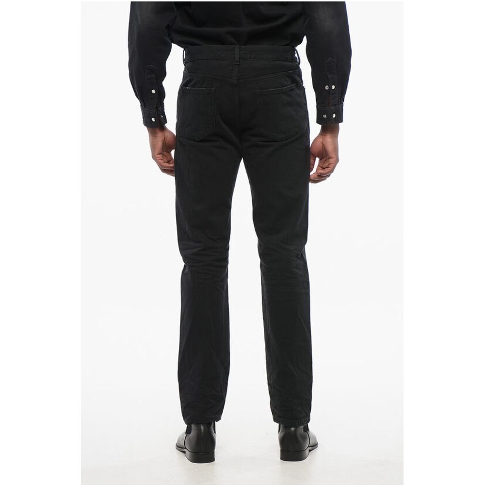 Saint Laurent 5-Pocket Regular Fit Jeans mit Gürtelschlaufen 19cm