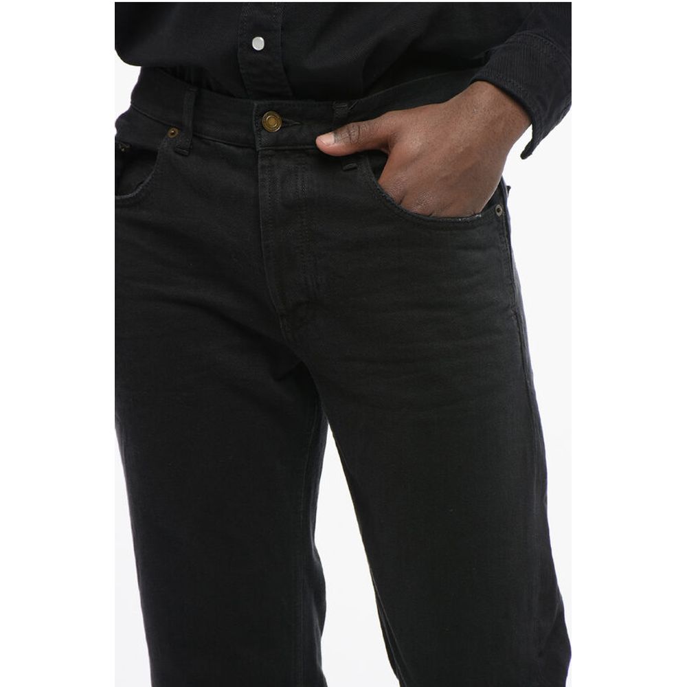 Saint Laurent 5-Pocket Regular Fit Jeans mit Gürtelschlaufen 19cm