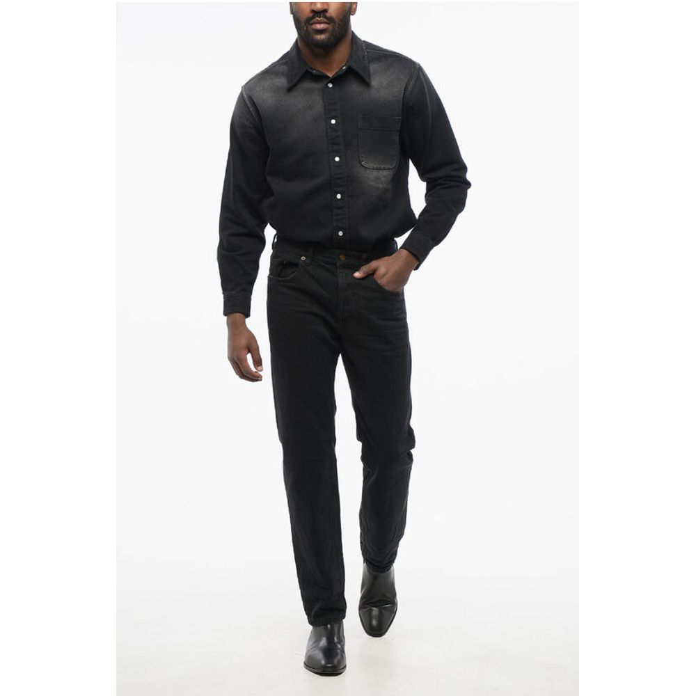 Saint Laurent 5-Pocket Regular Fit Jeans mit Gürtelschlaufen 19cm