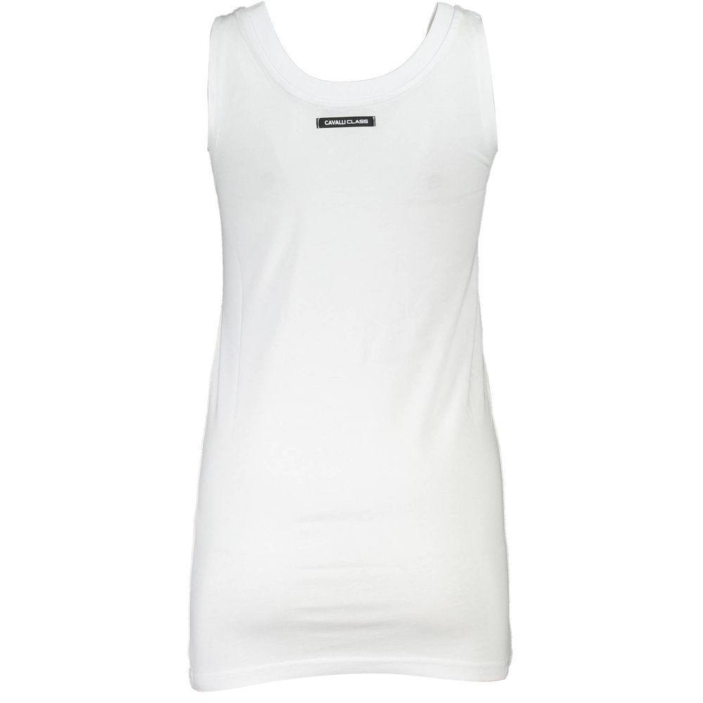 Cavalli Class Weißes Baumwoll-Top für Frauen