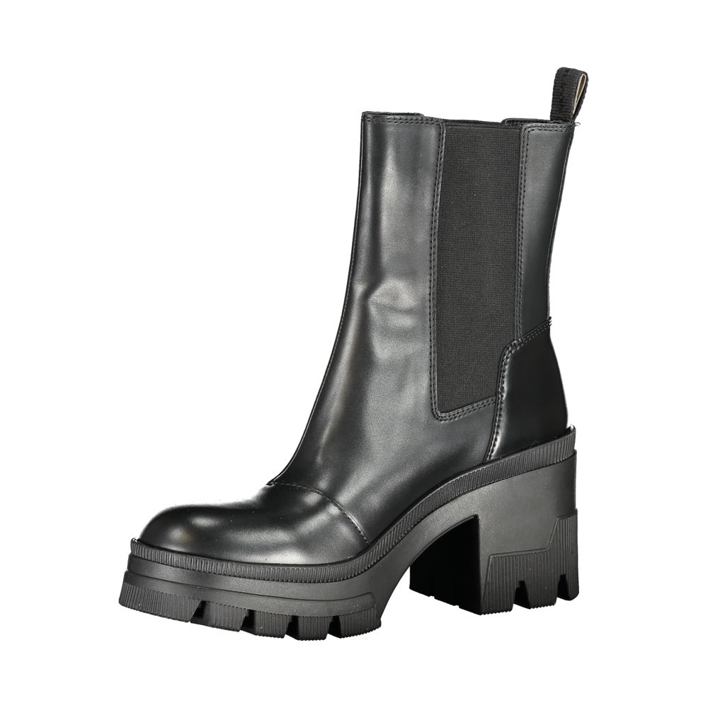 Calvin Klein Schwarzes Leder Damen Stiefel
