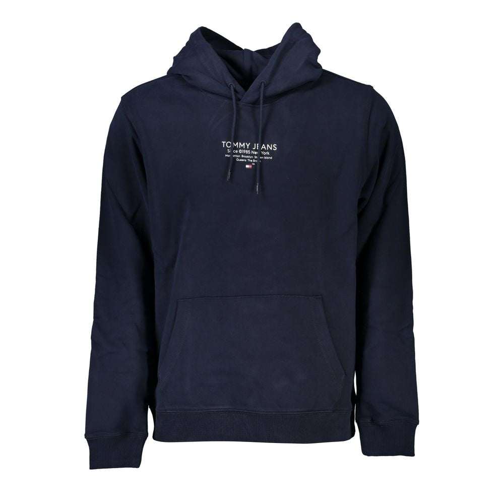 Tommy Hilfiger Blauer Baumwollpullover für Männer mit Kapuze
