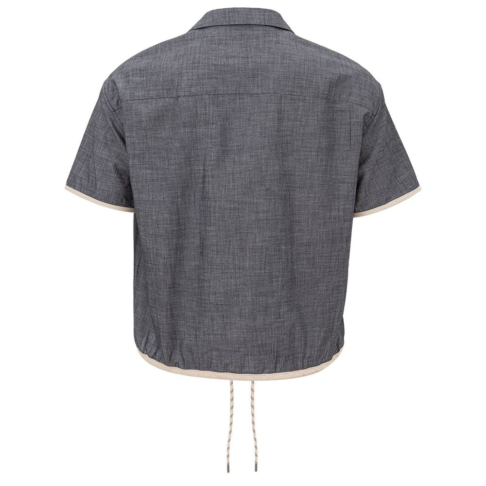 Armani Exchange Blaues Baumwollhemd