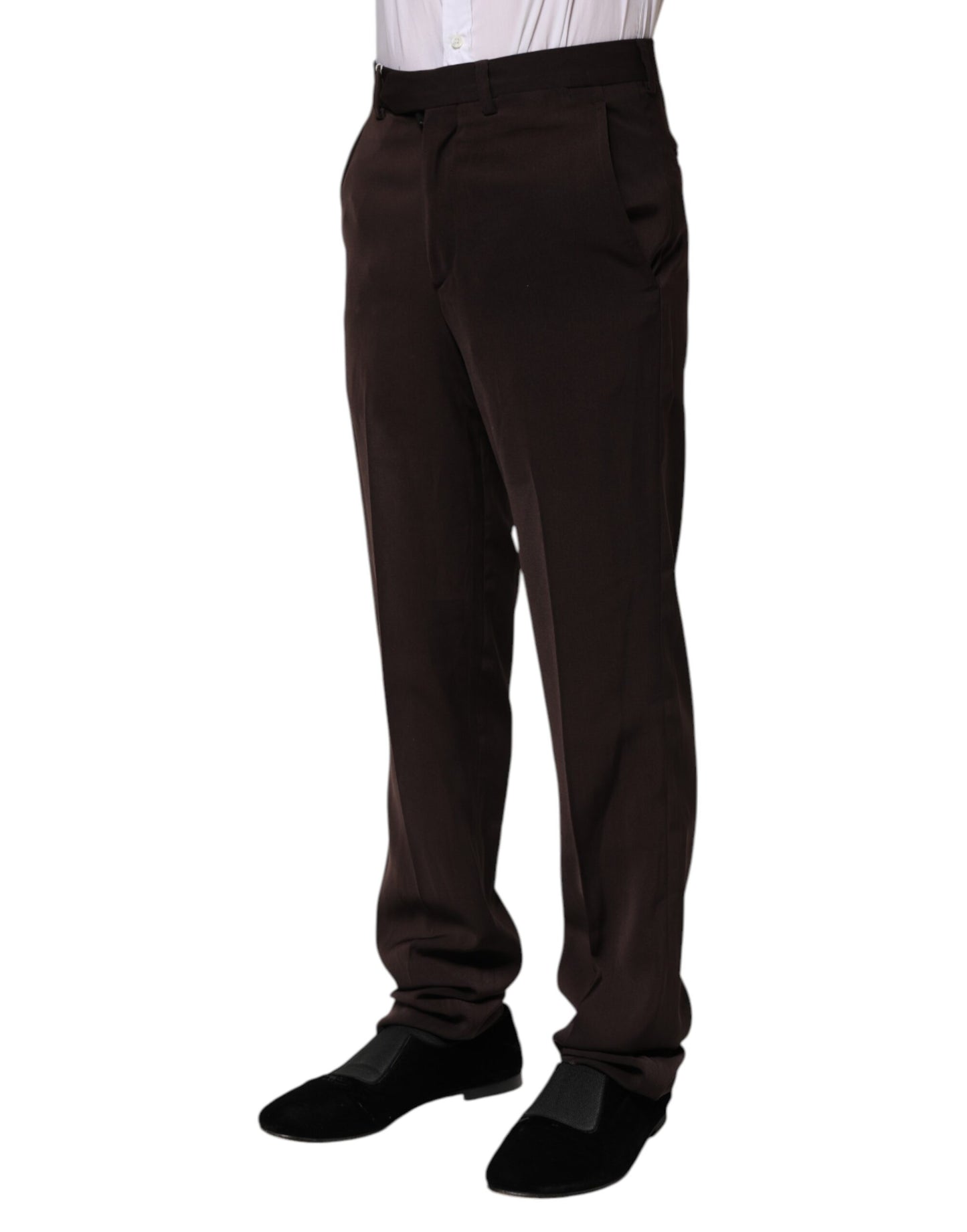 BENCIVENGA Dunkelbraunes Kleid mit mittlerer Taille Formelle Hose