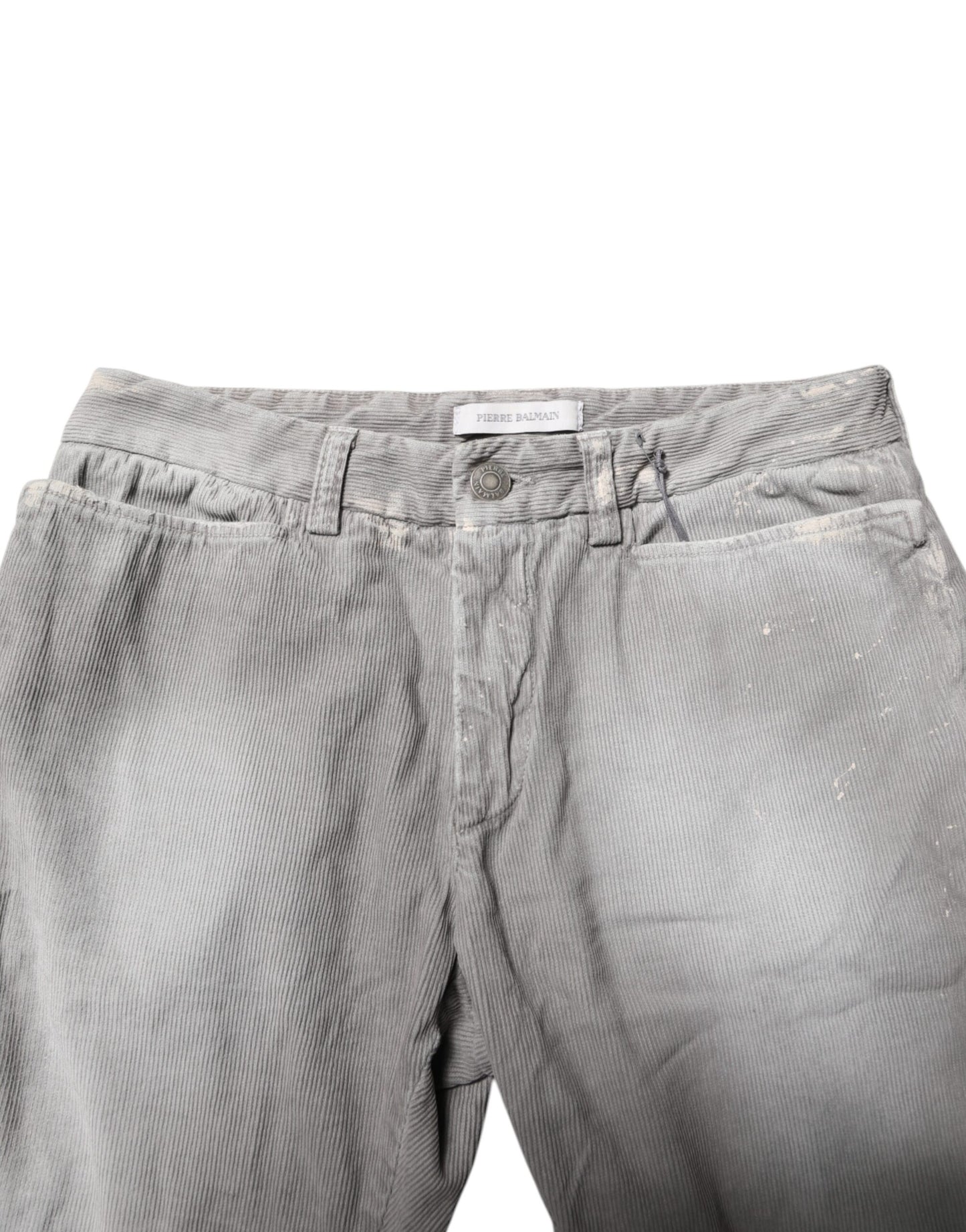 Balmain Hellgraue gewaschene Skinny Fit Herren Denim Jeans