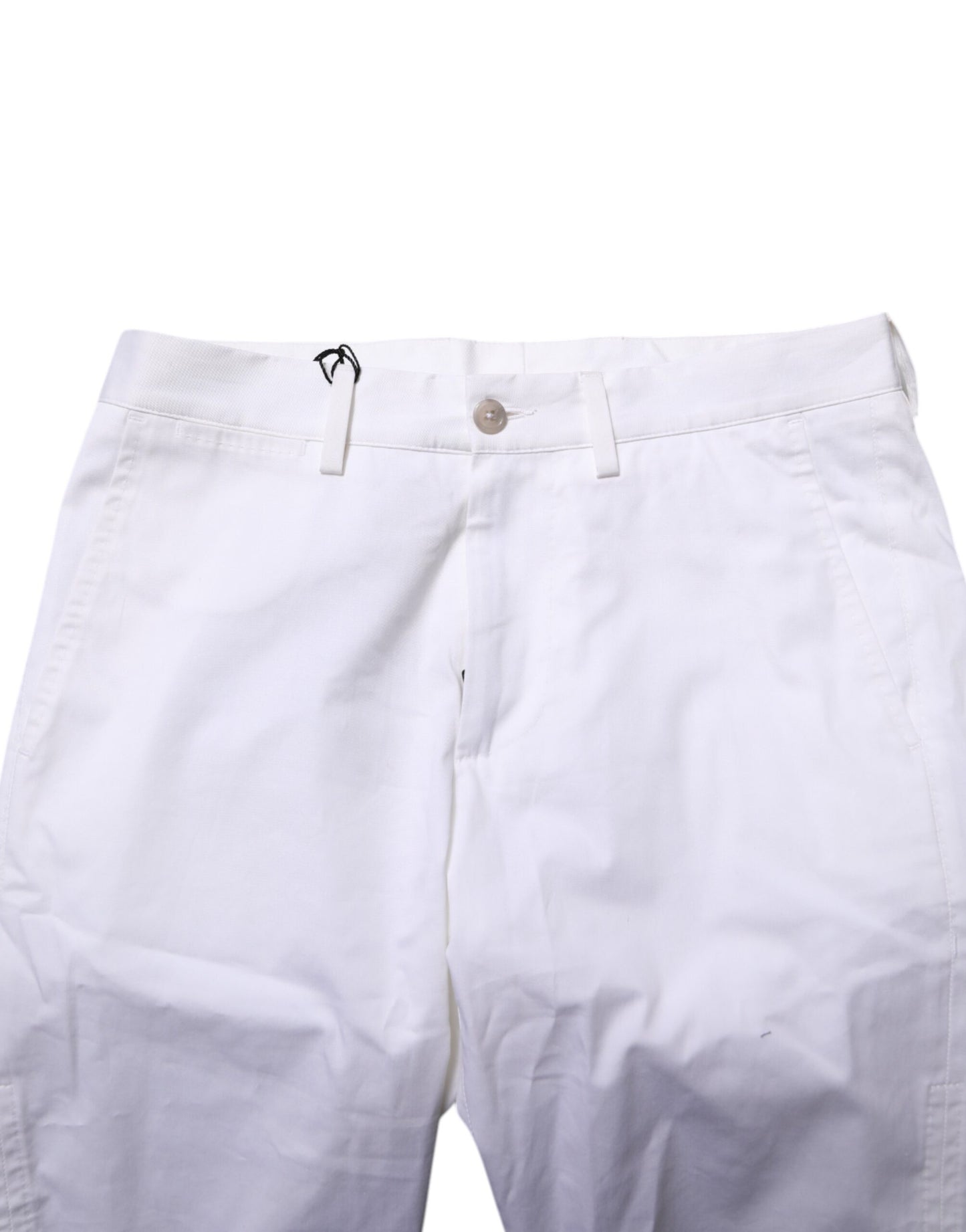 Dolce & Gabbana Weiße Baumwoll-Stretch Herren Denim Bermuda Shorts