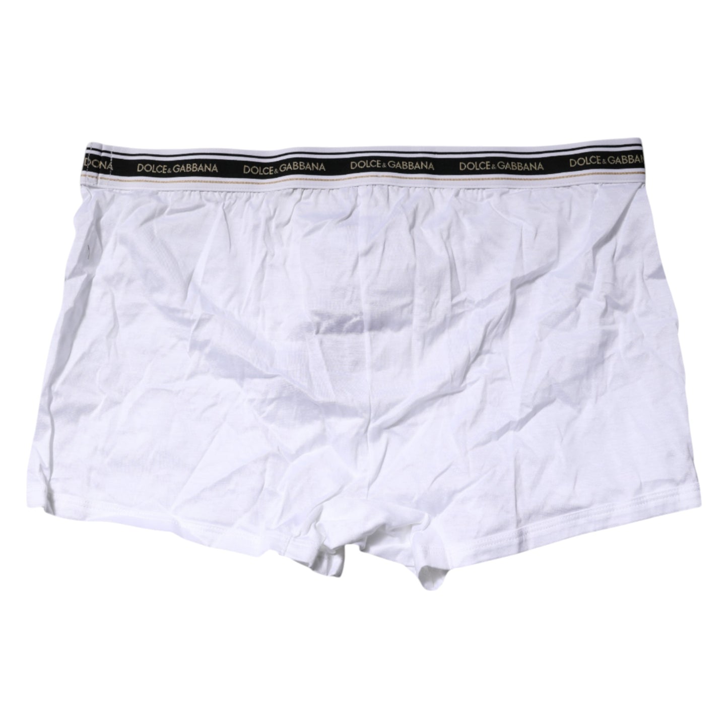Dolce & Gabbana Weiße Cotton Stretch Regular Boxer Unterwäsche