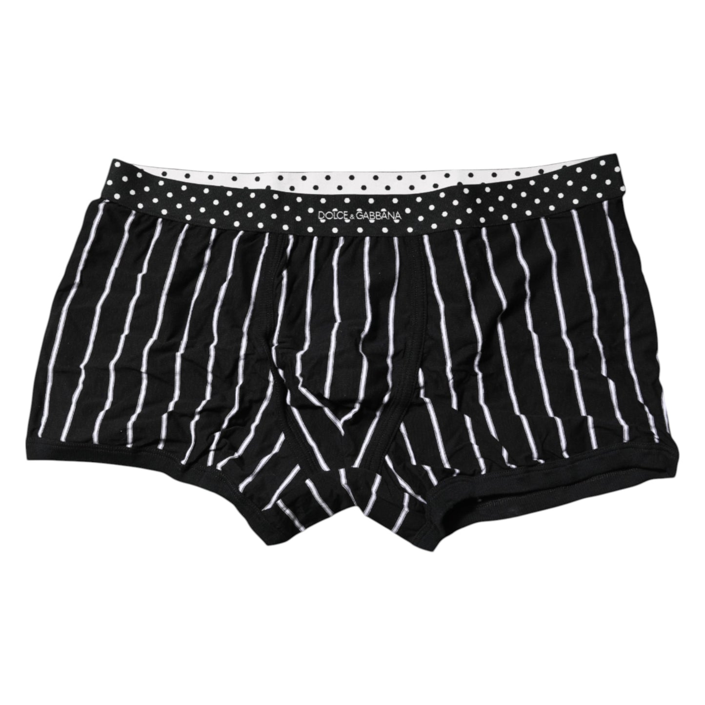 Dolce & Gabbana Schwarz-weiß gestreifte reguläre Boxer-Unterwäsche