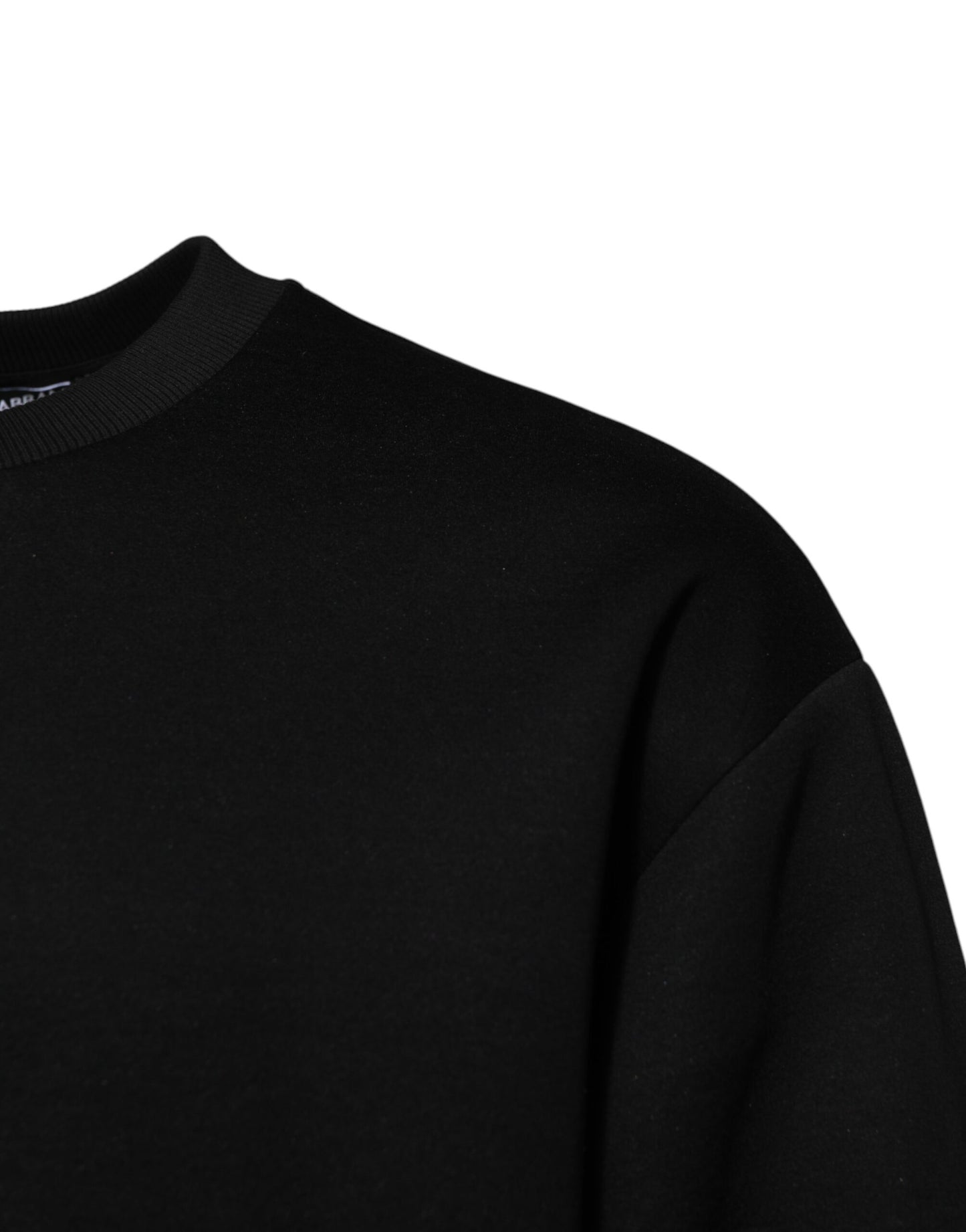 Dolce & Gabbana Schwarzer Modal DG Logo Plaque Pullover