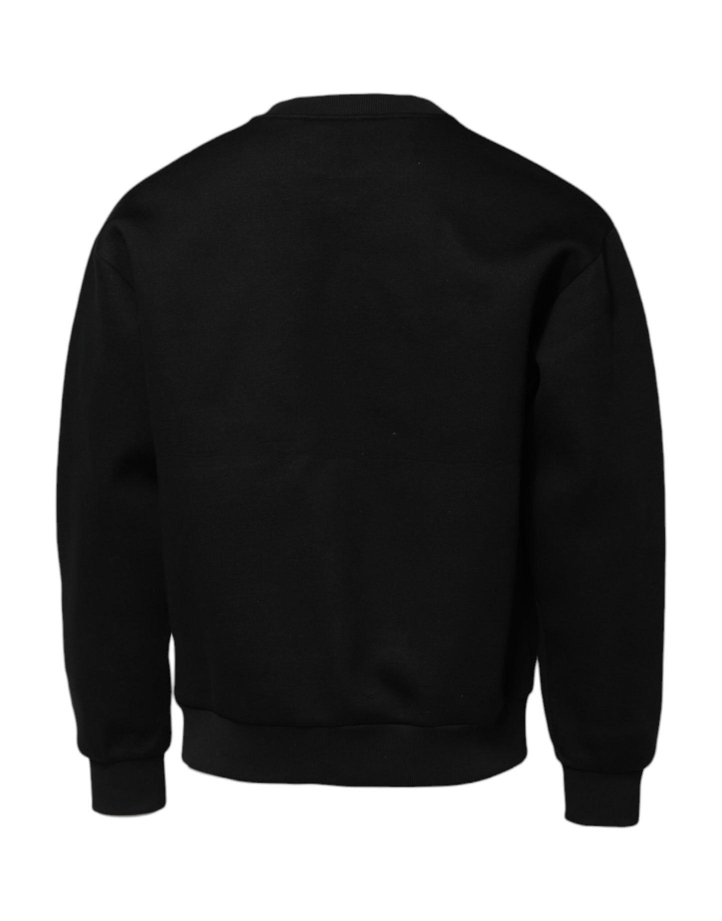 Dolce & Gabbana Schwarzer Modal DG Logo Plaque Pullover