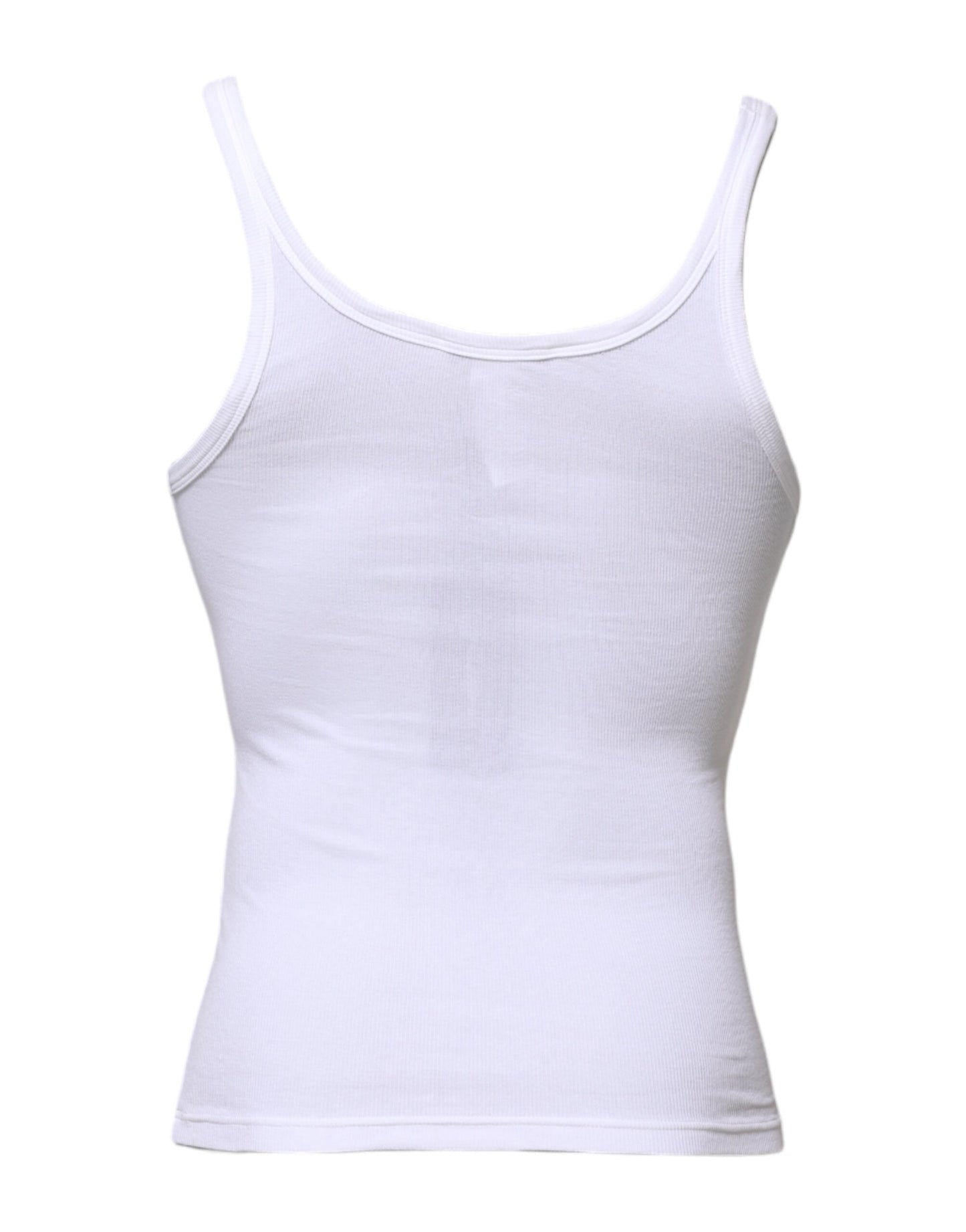 Dolce & Gabbana Weißes ärmelloses Rundhals-Tank-T-Shirt für Männer