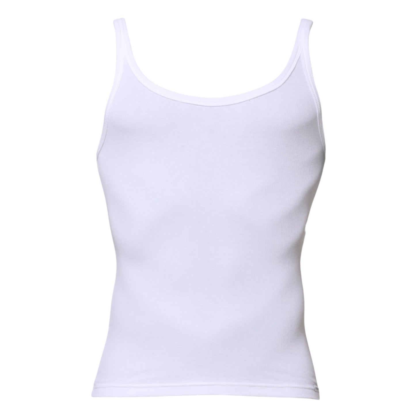 Dolce & Gabbana Weißes ärmelloses Rundhals-Tank-T-Shirt für Männer