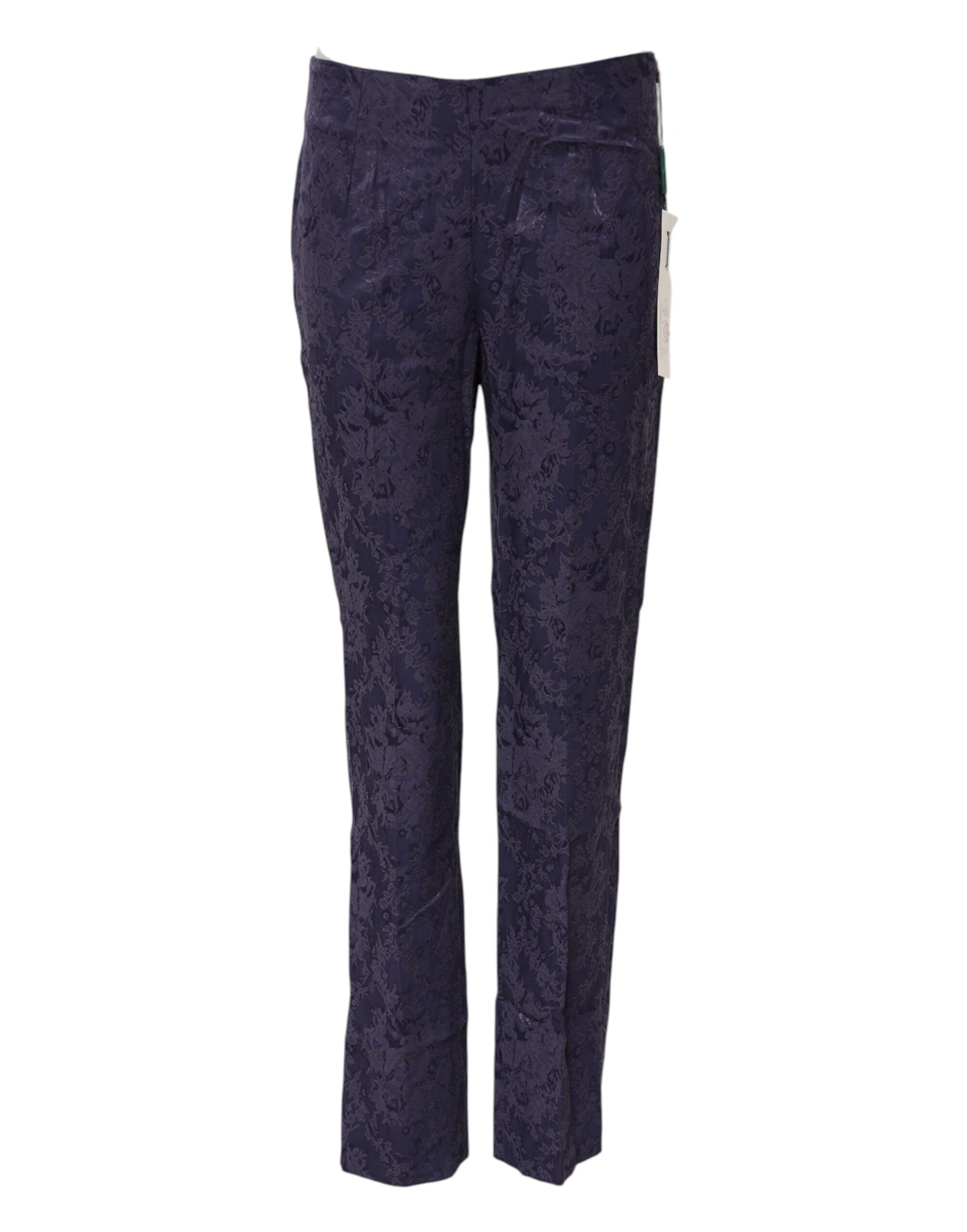 BENCIVENGA Lila Jacquard-Hose mit hoher Taille
