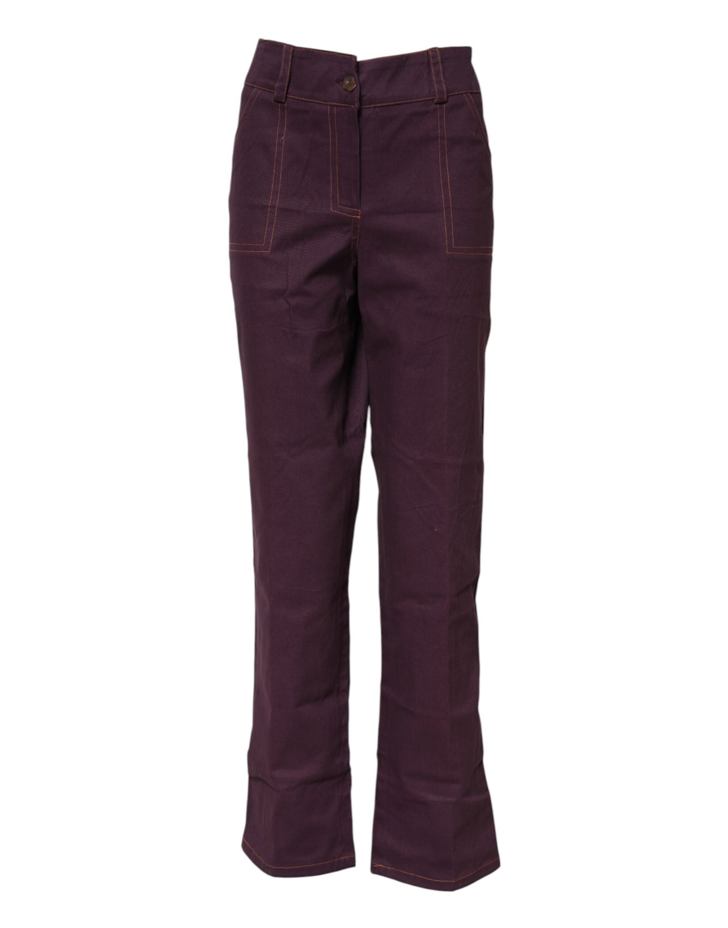 BENCIVENGA Lila Taillierte Hose mit hoher Taille