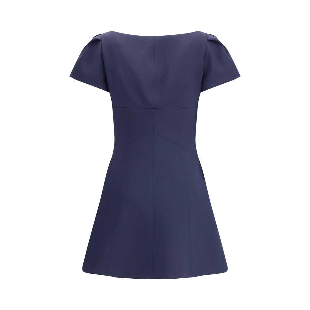 Alexander McQueen Kurzes Kleid mit kurzen gerafften Ärmeln