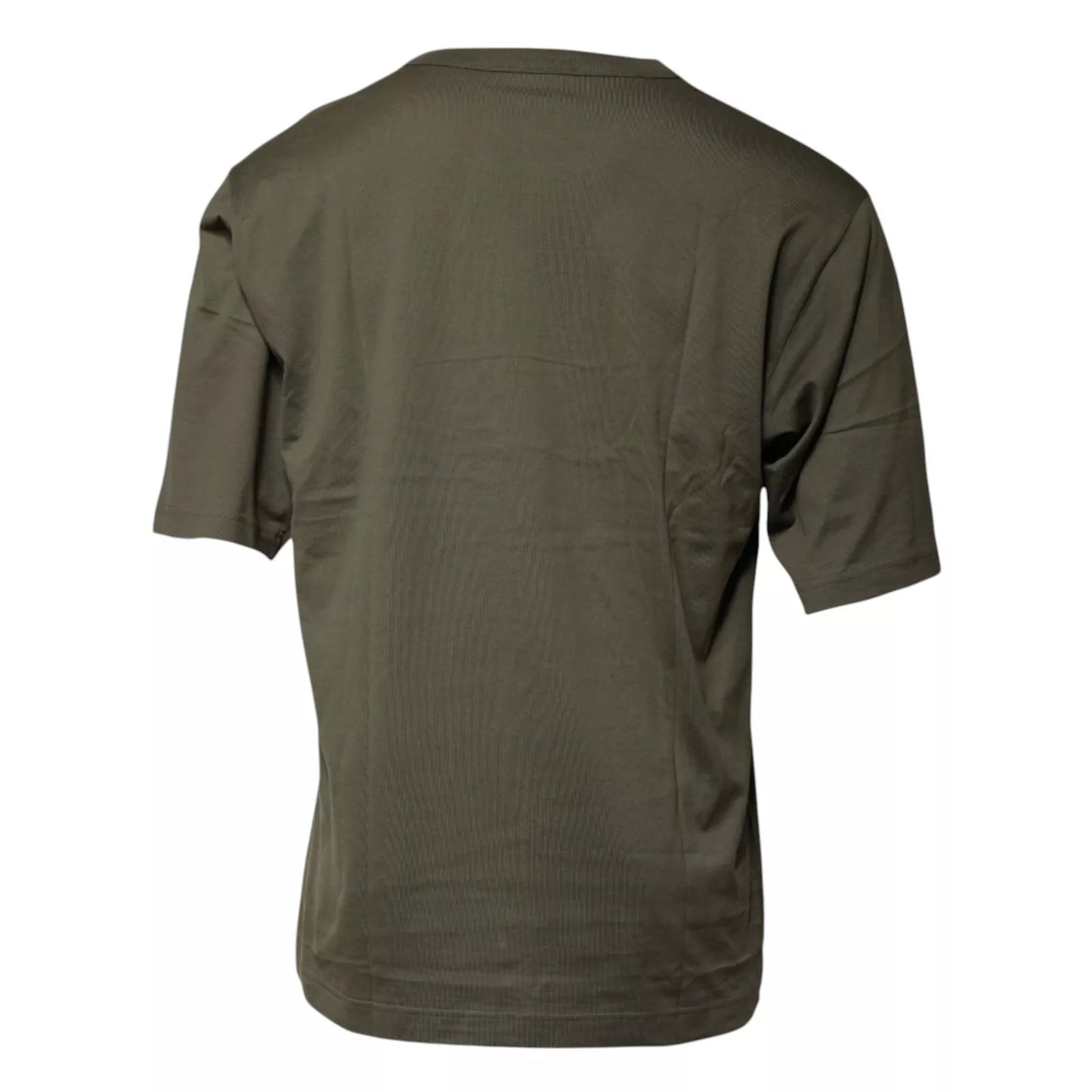 Dolce & Gabbana Armeegrünes DG Love Baumwoll-T-Shirt mit Rundhalsausschnitt
