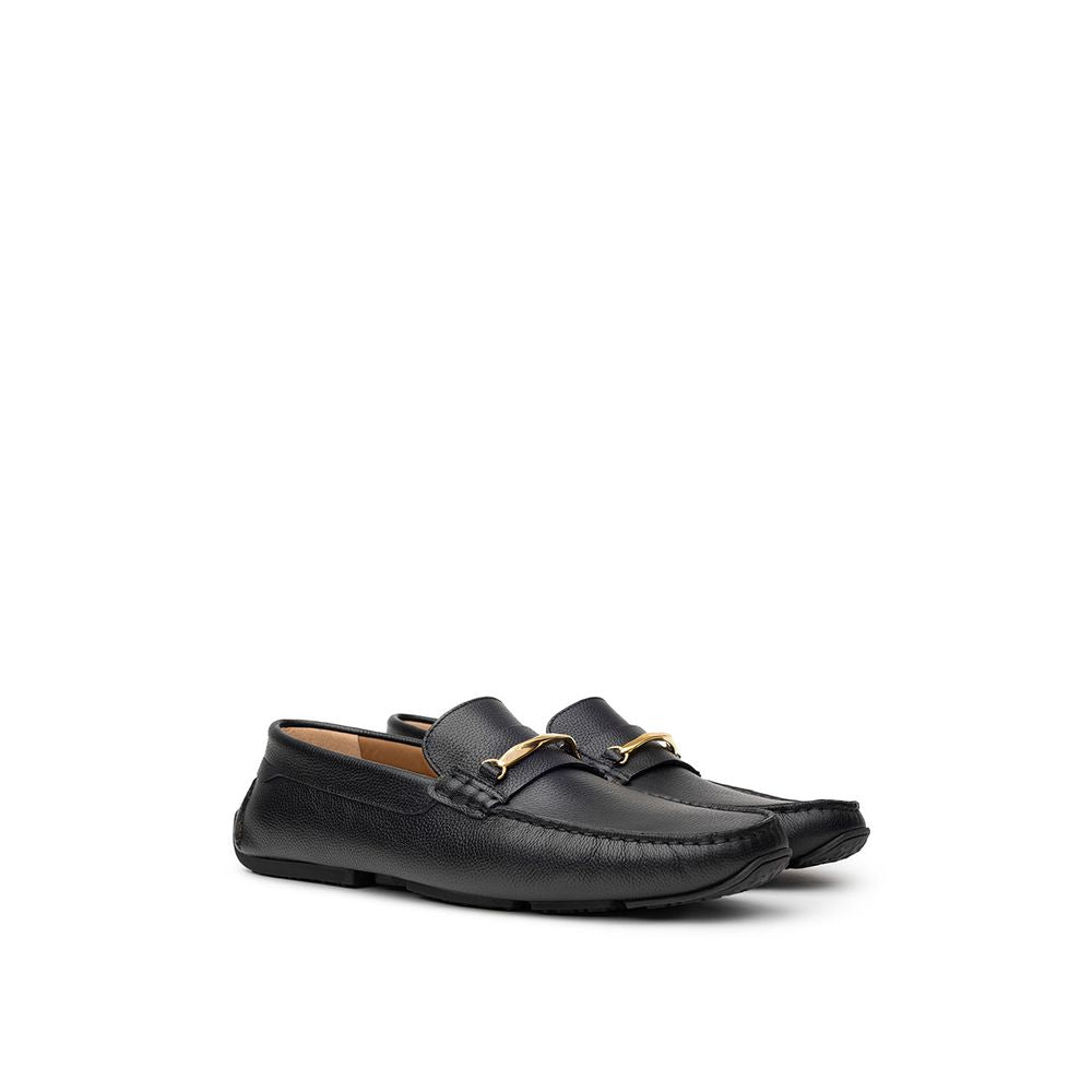 Bally Schwarzer Leder-Mokassin