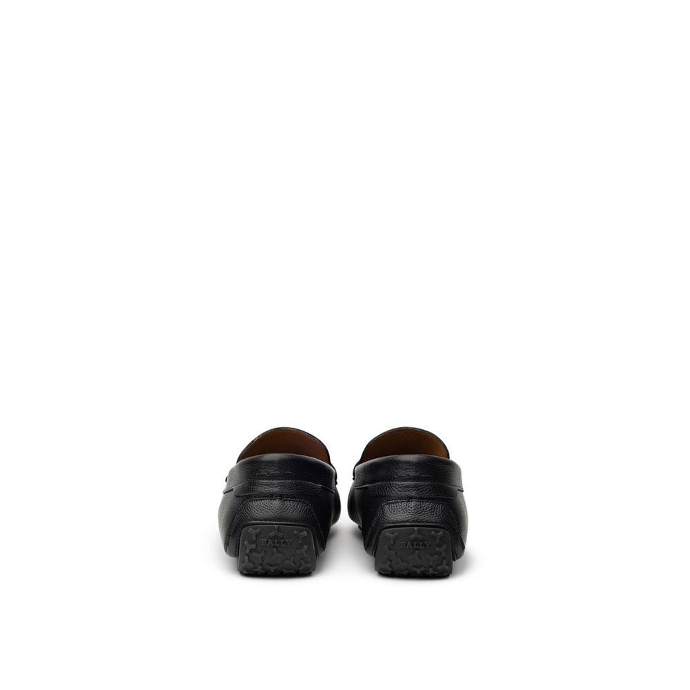 Bally Schwarzer Leder-Mokassin