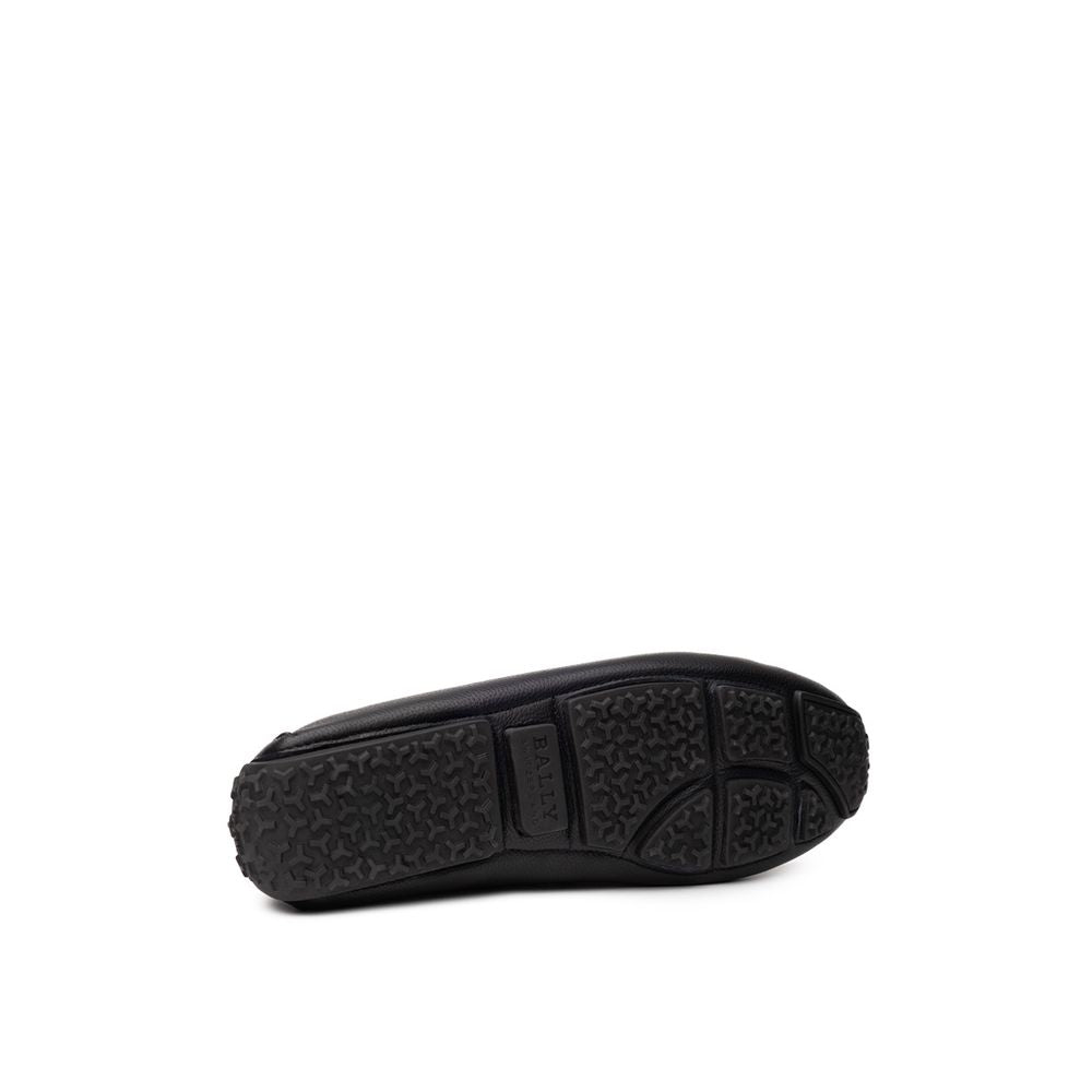 Bally Schwarzer Leder-Mokassin