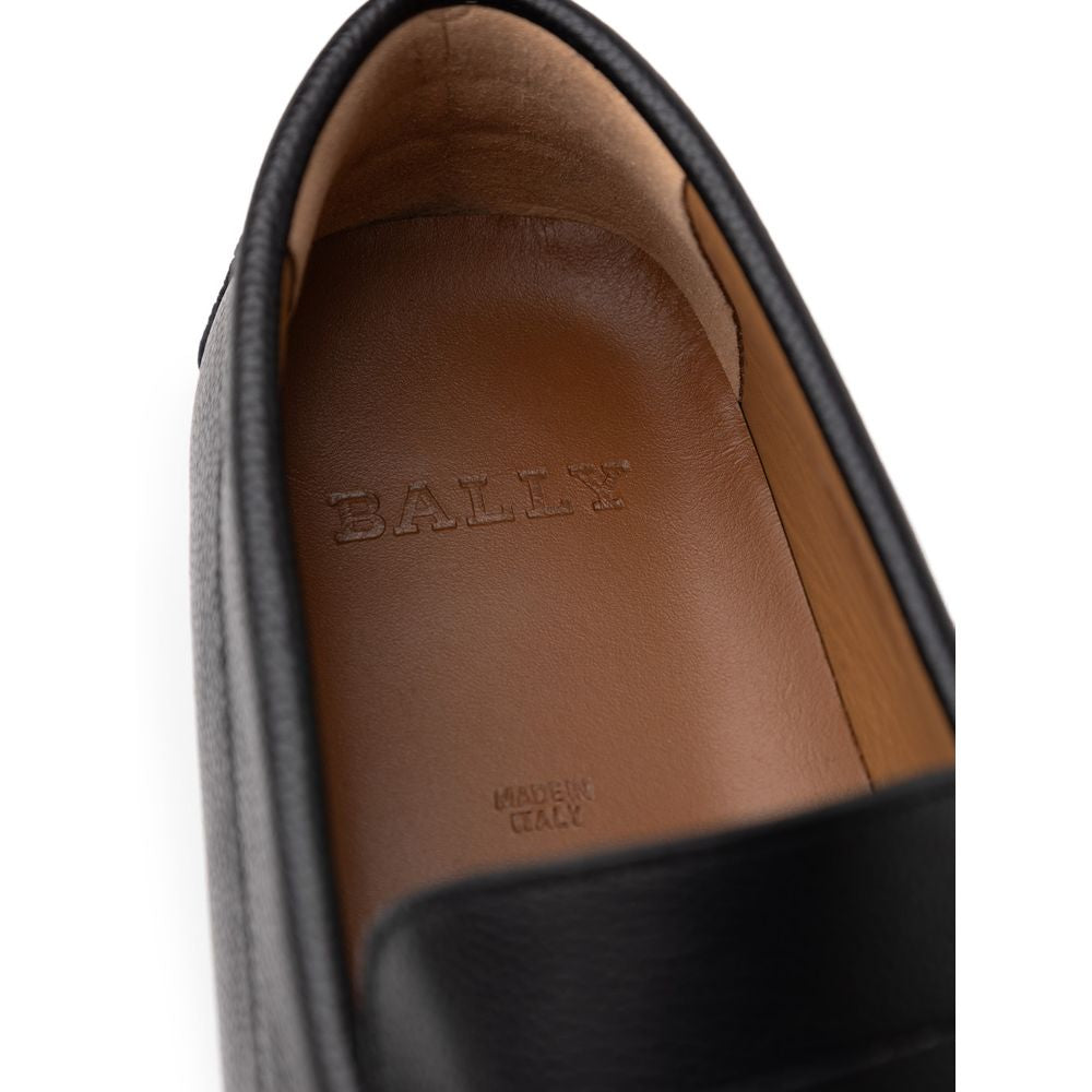 Bally Schwarzer Leder-Mokassin