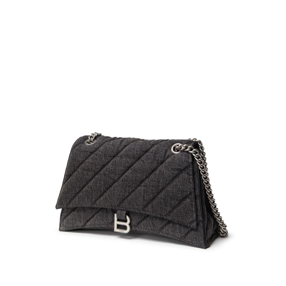 Balenciaga Schwarze Umhängetasche aus Stoff und Leder